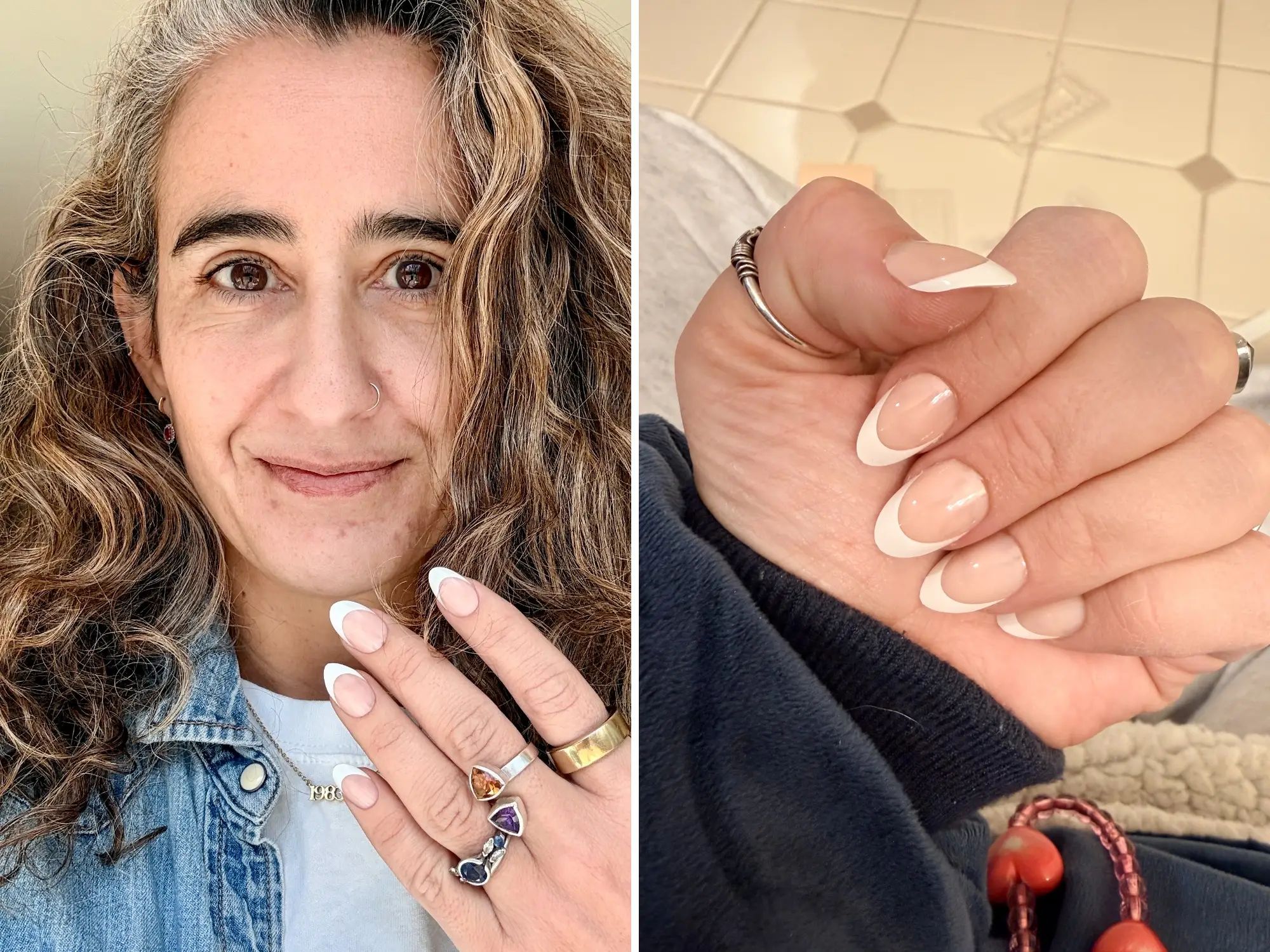 Woman showing off nails