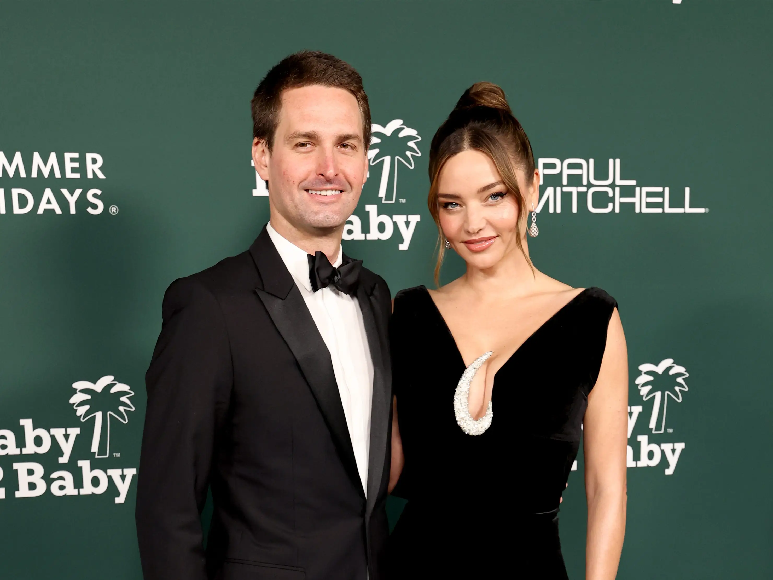 Snap CEO Evan Spiegel and wife Miranda Kerr.