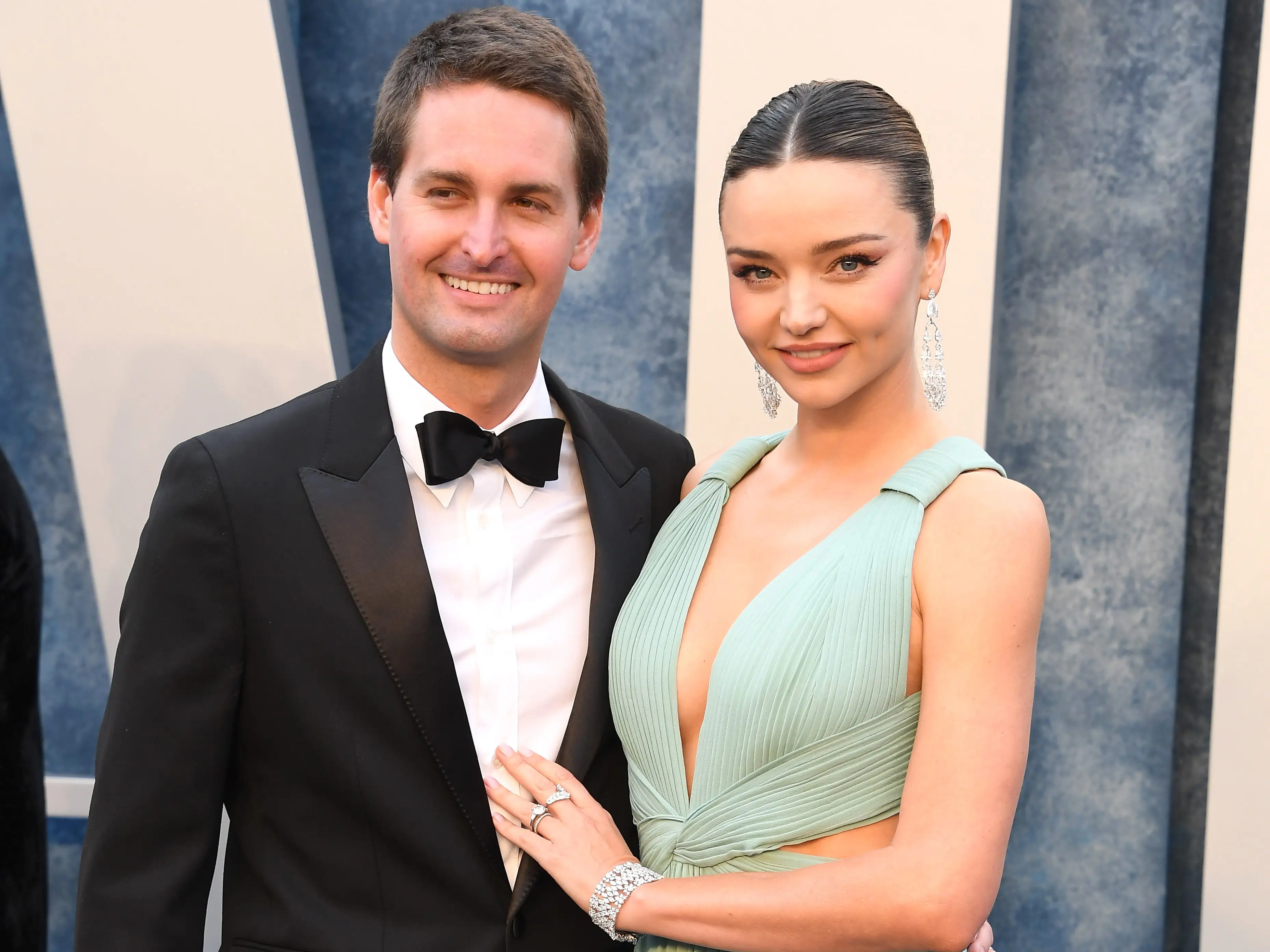 Evan Spiegel and Miranda Kerr.