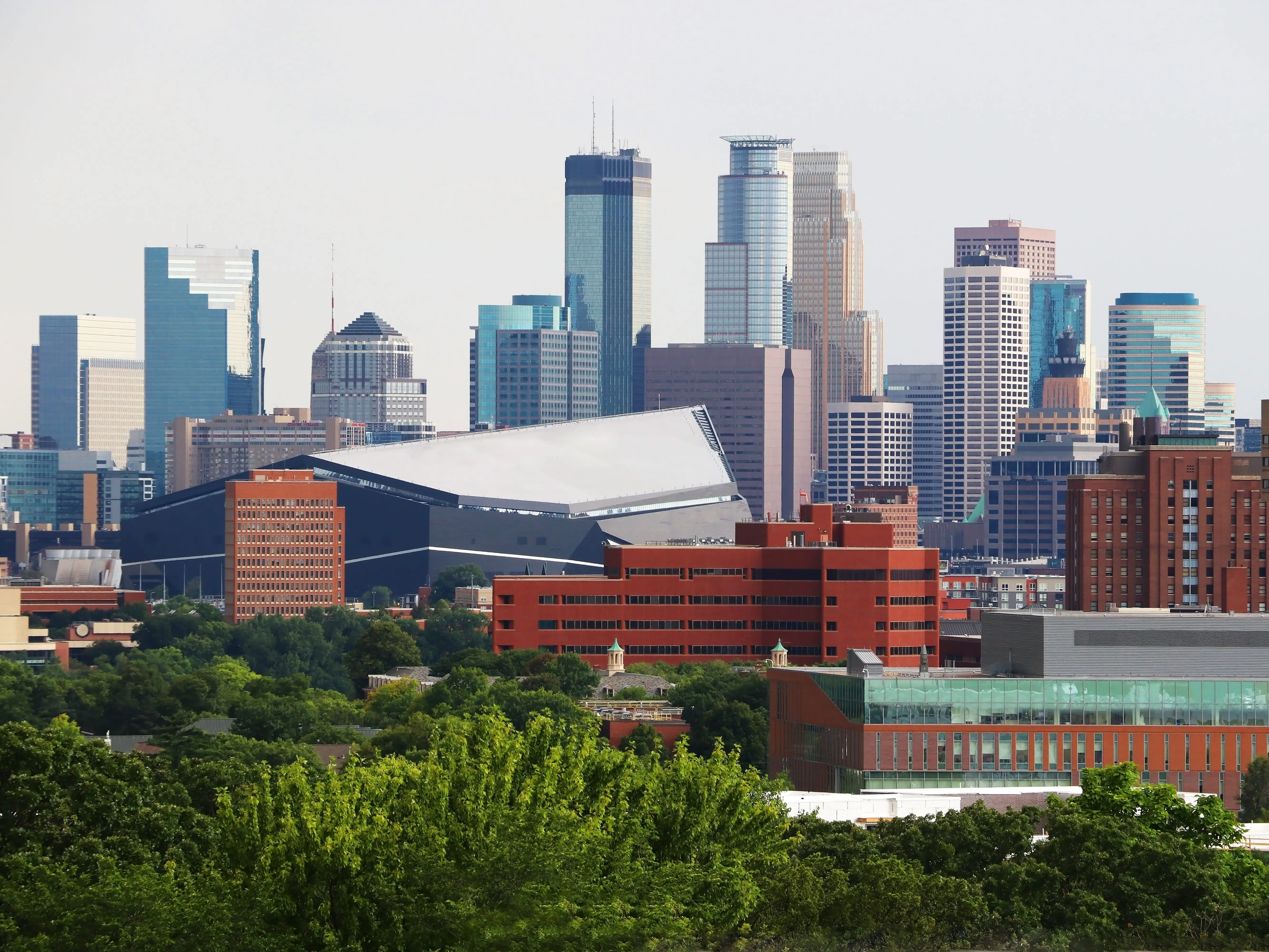 Buildings in Minneapolis, Minnesota.