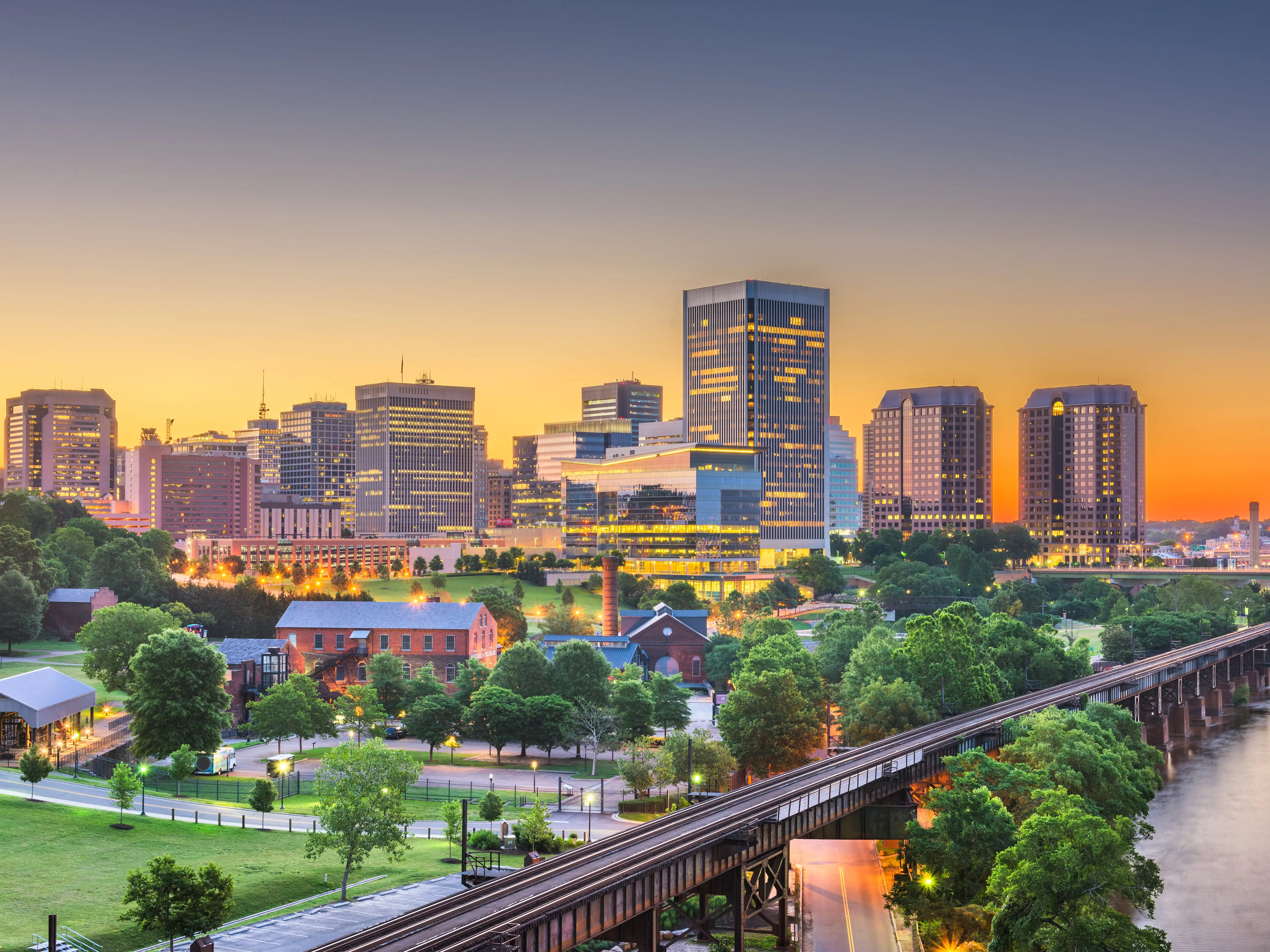 Buildings in Richmond, Virginia.