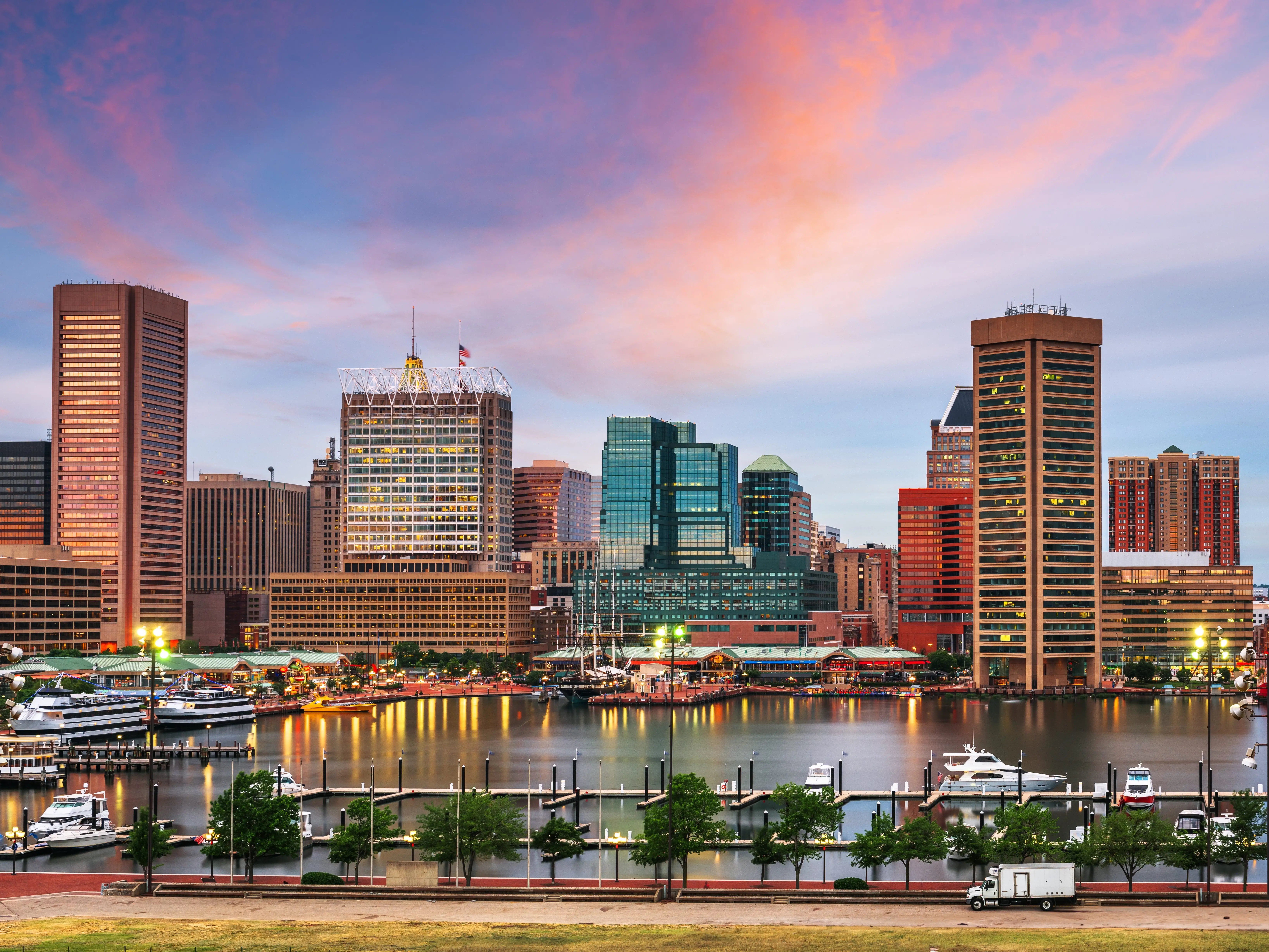 Buildings in Baltimore, Maryland.