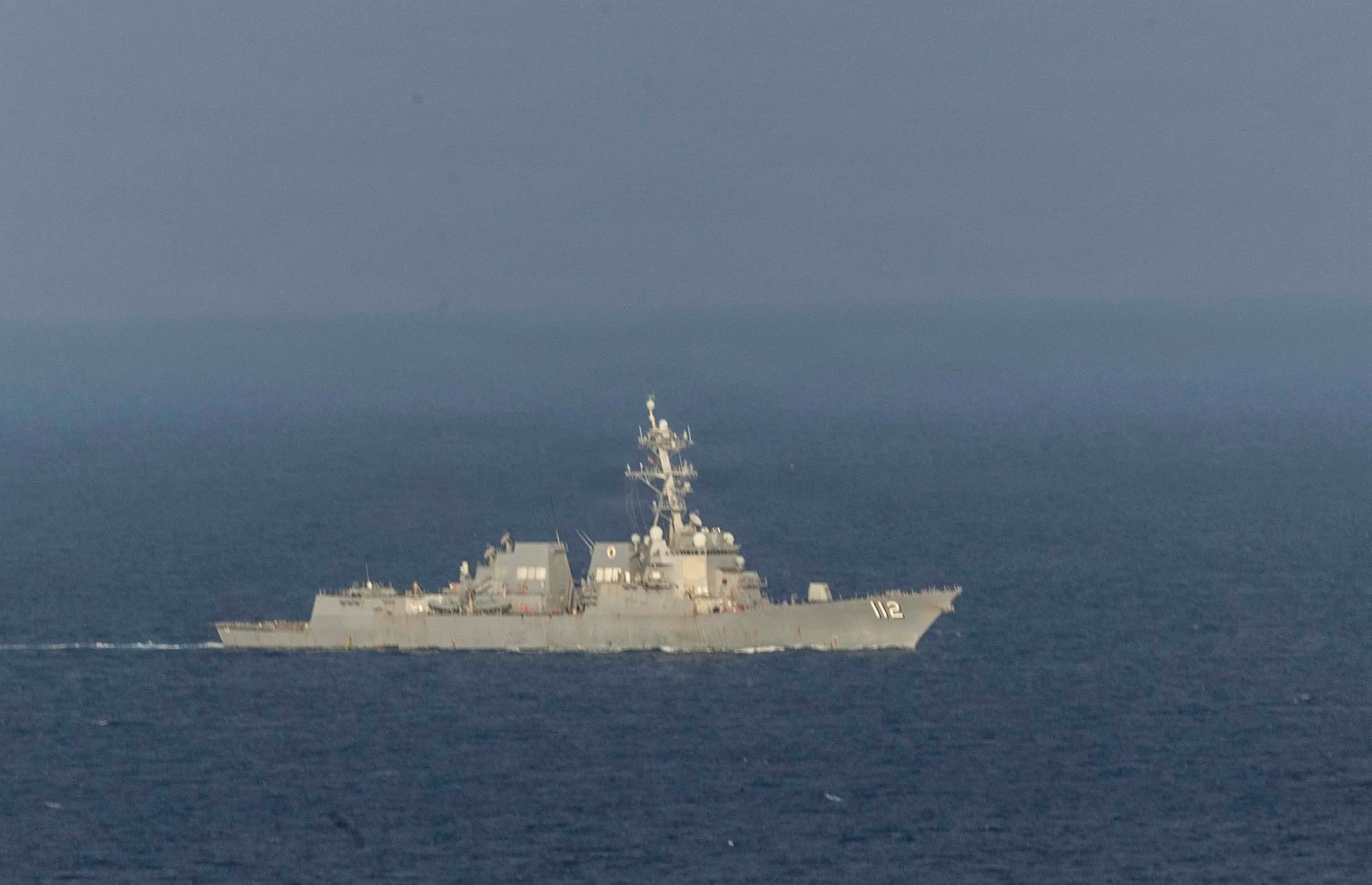 Arleigh Burke-class guided-missile destroyer USS Michael Murphy (DDG 112) transits the Arabian Sea, Feb. 1, 2026.