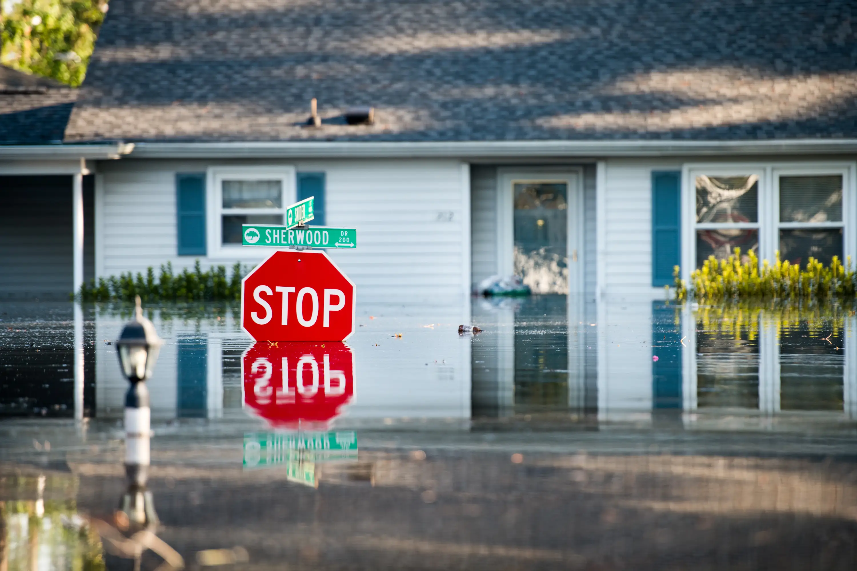 A home is inundated by floodwaters caused by Hurricane Florence near the Crabtree Swamp on September 26, 2018 in Conway, South Carolina.