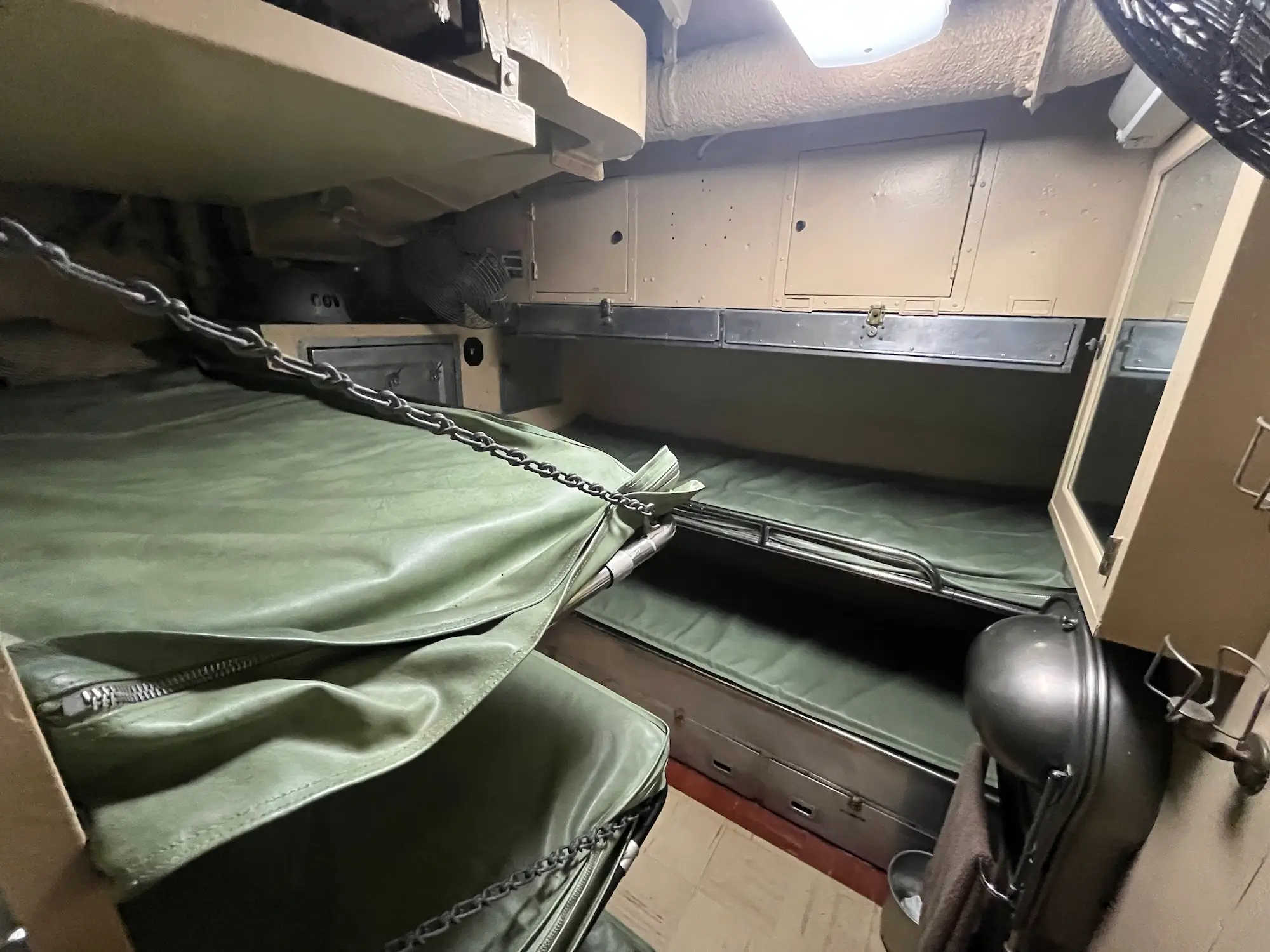 The chief petty officers' quarters on the USS Torsk.