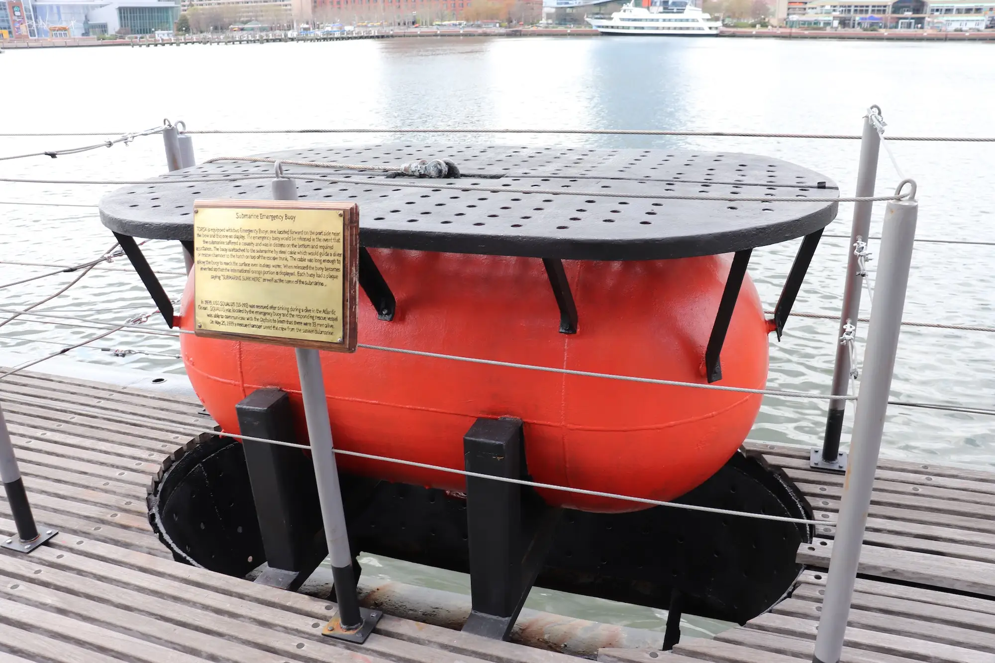 An emergency buoy on the USS Torsk.