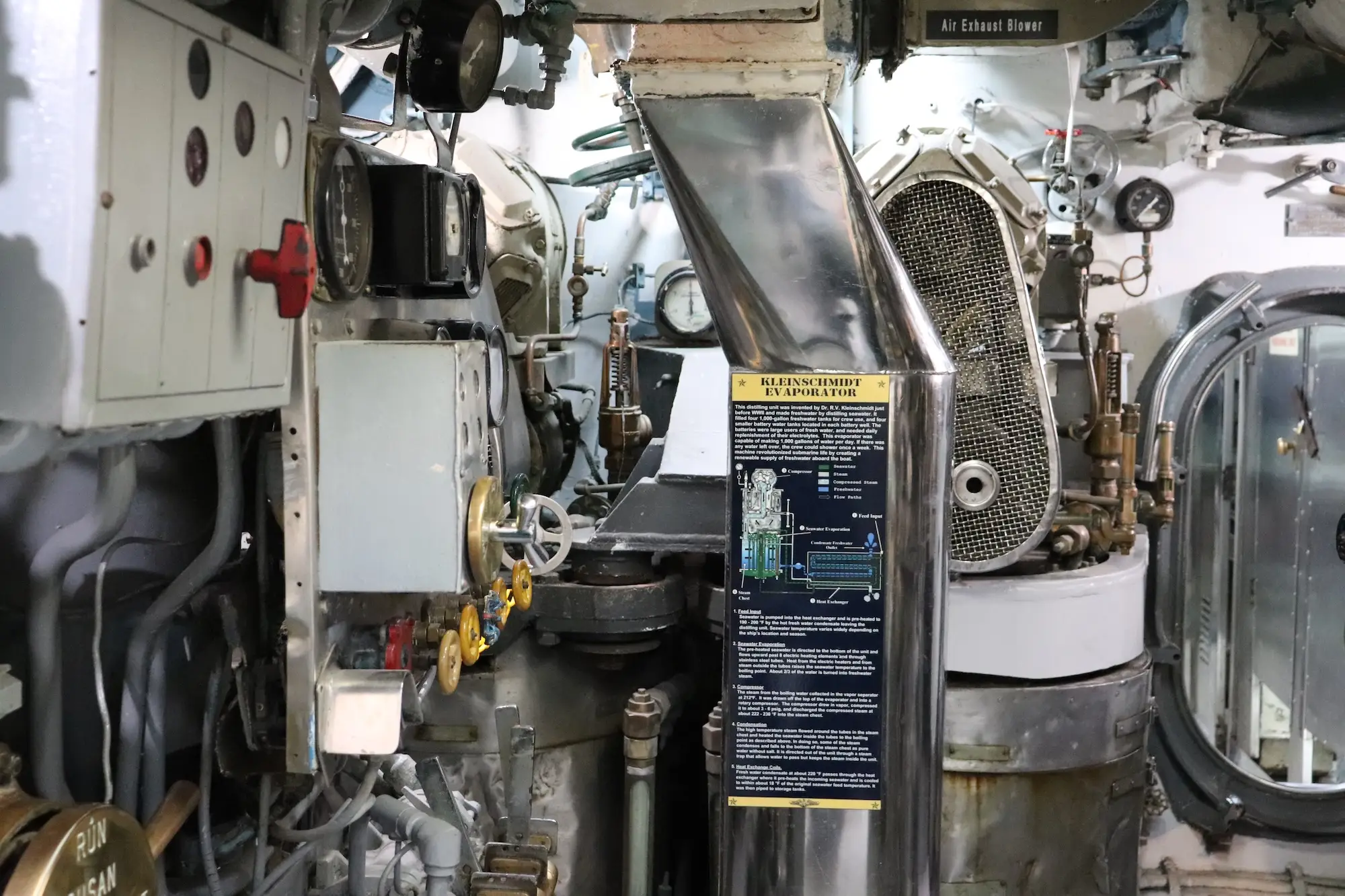 The Kleinschmidt EV evaporator on the USS Torsk.