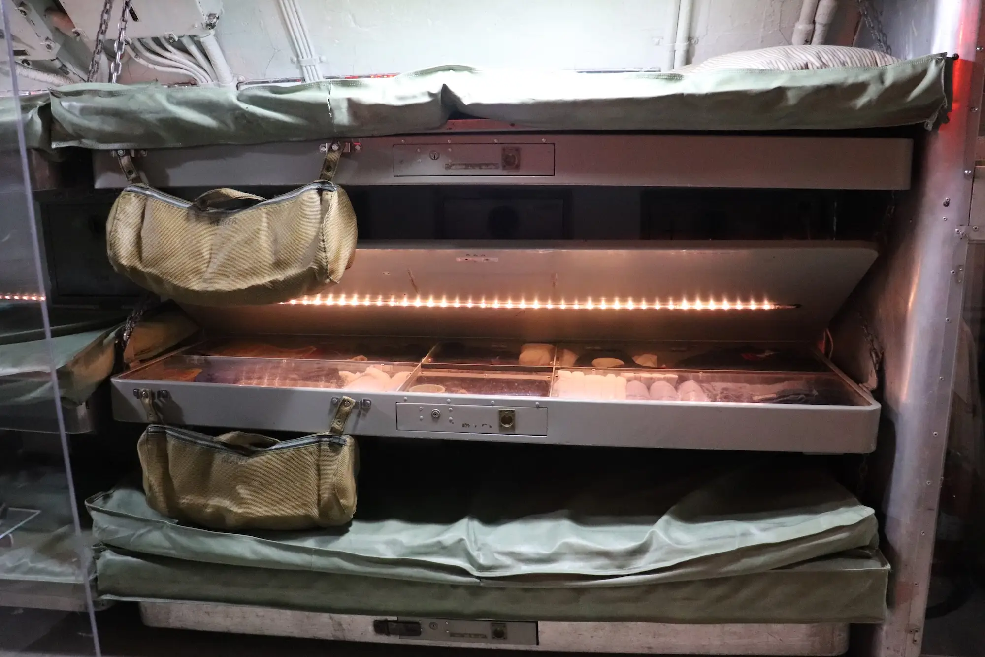 Coffin bunks on the USS Torsk.