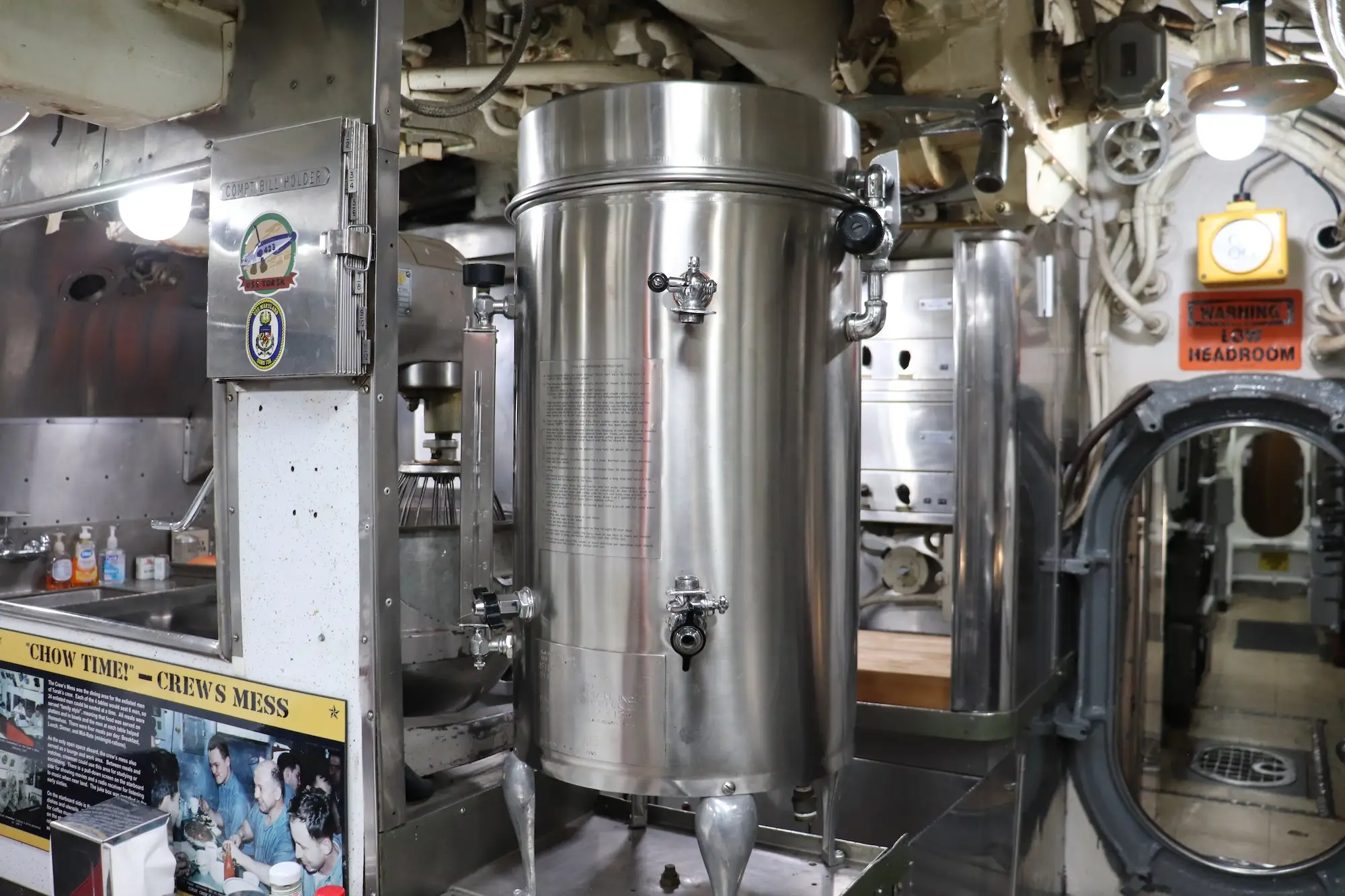 The percolator on the USS Torsk.