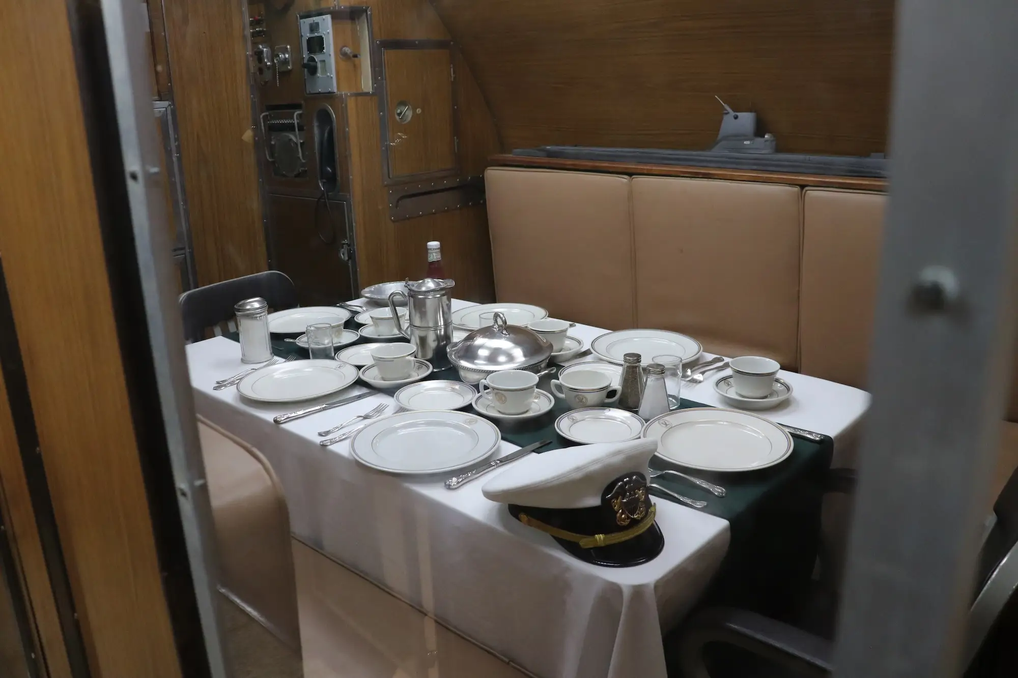 The wardroom on the USS Torsk.