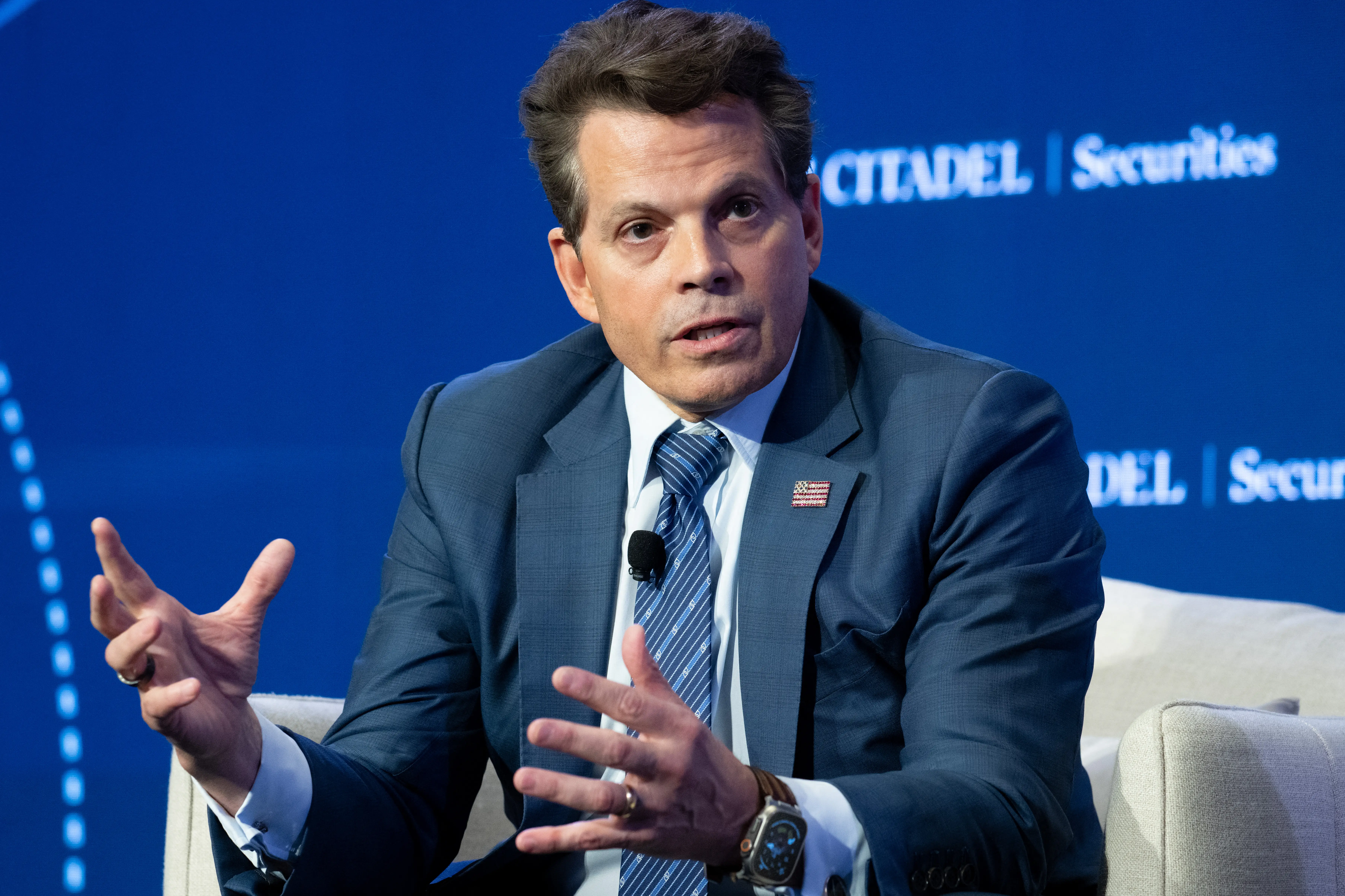 Anthony Scaramucci, founder of SkyBridge Capital, speaking at an event.