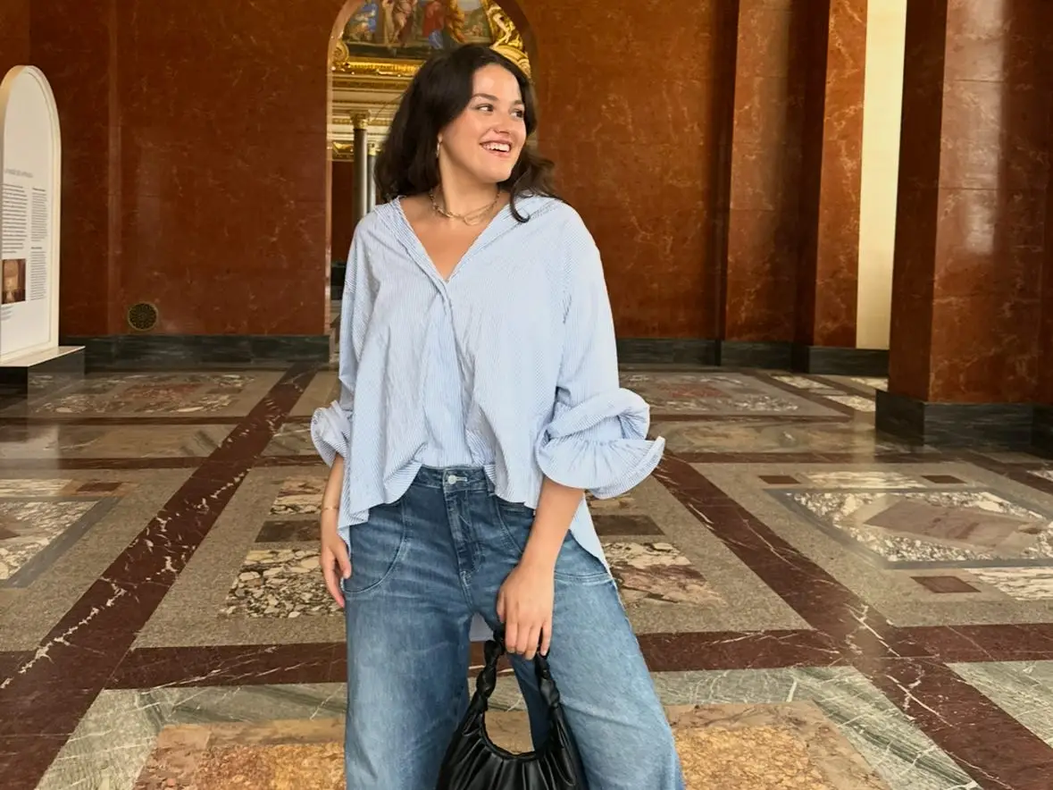 Woman smiling in France