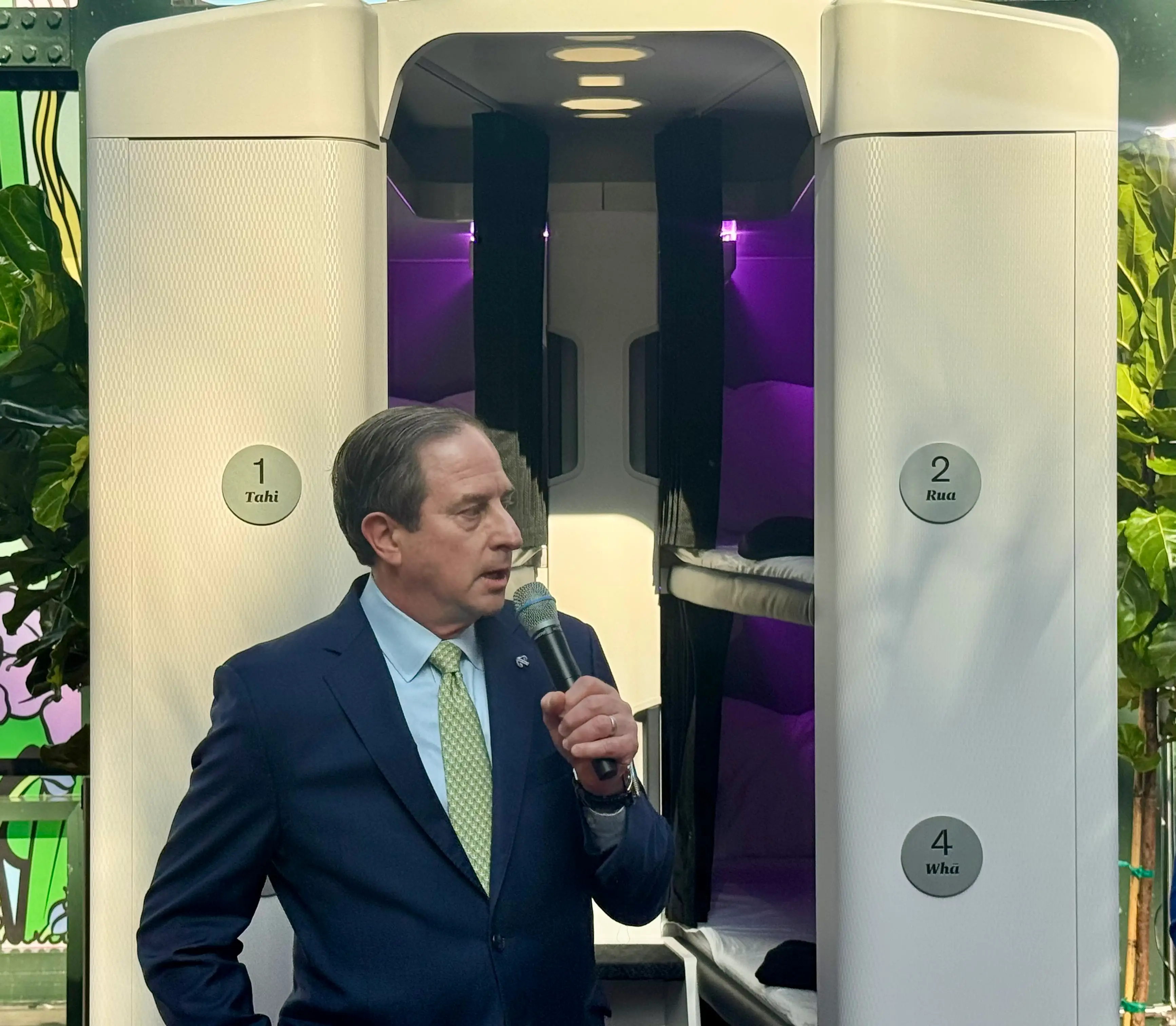 Chris Raymond, Boeing Global Services CEO, spoke at the event.