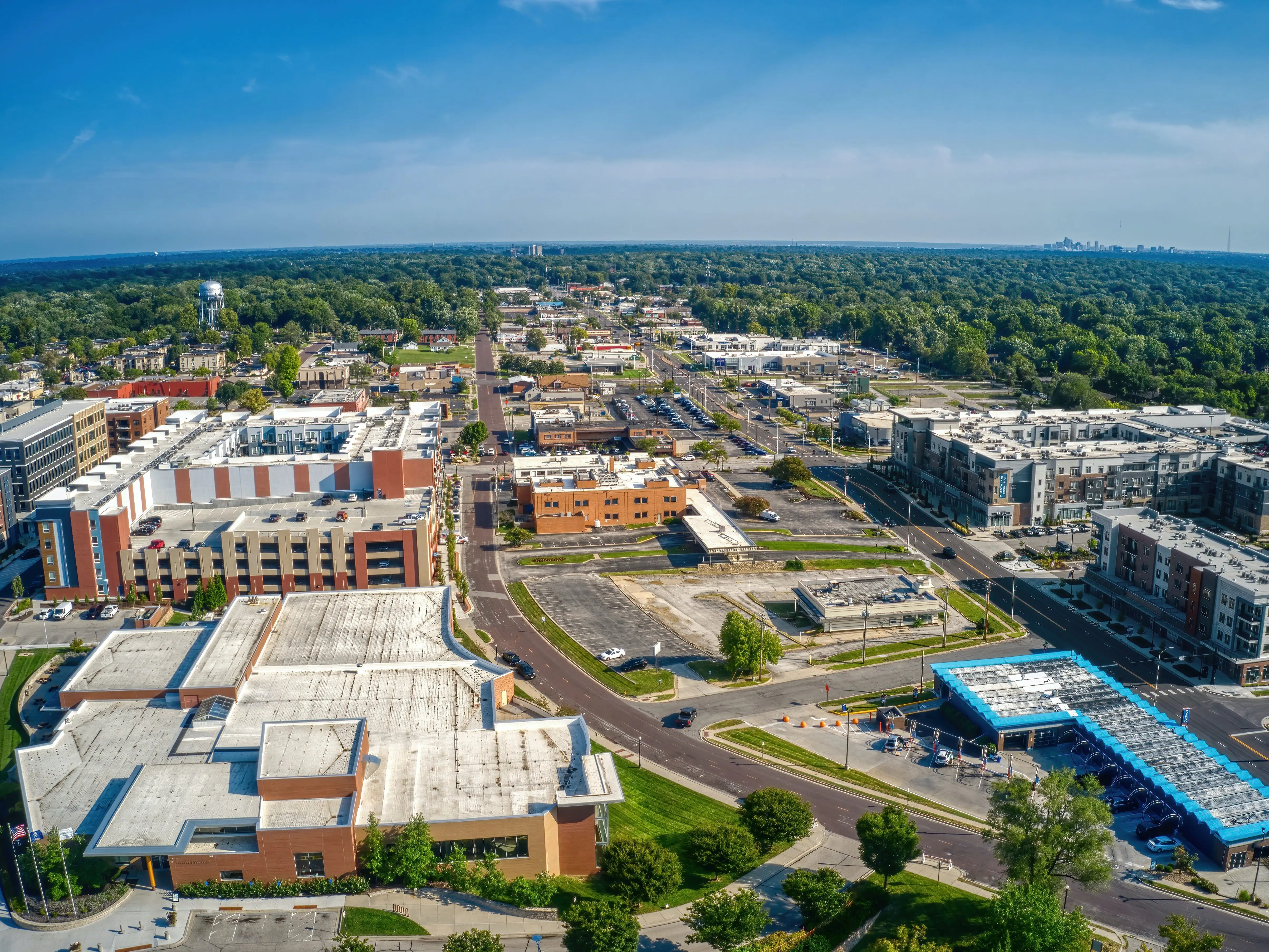 Aerial View of Overland Park, a suburb of Kansas City