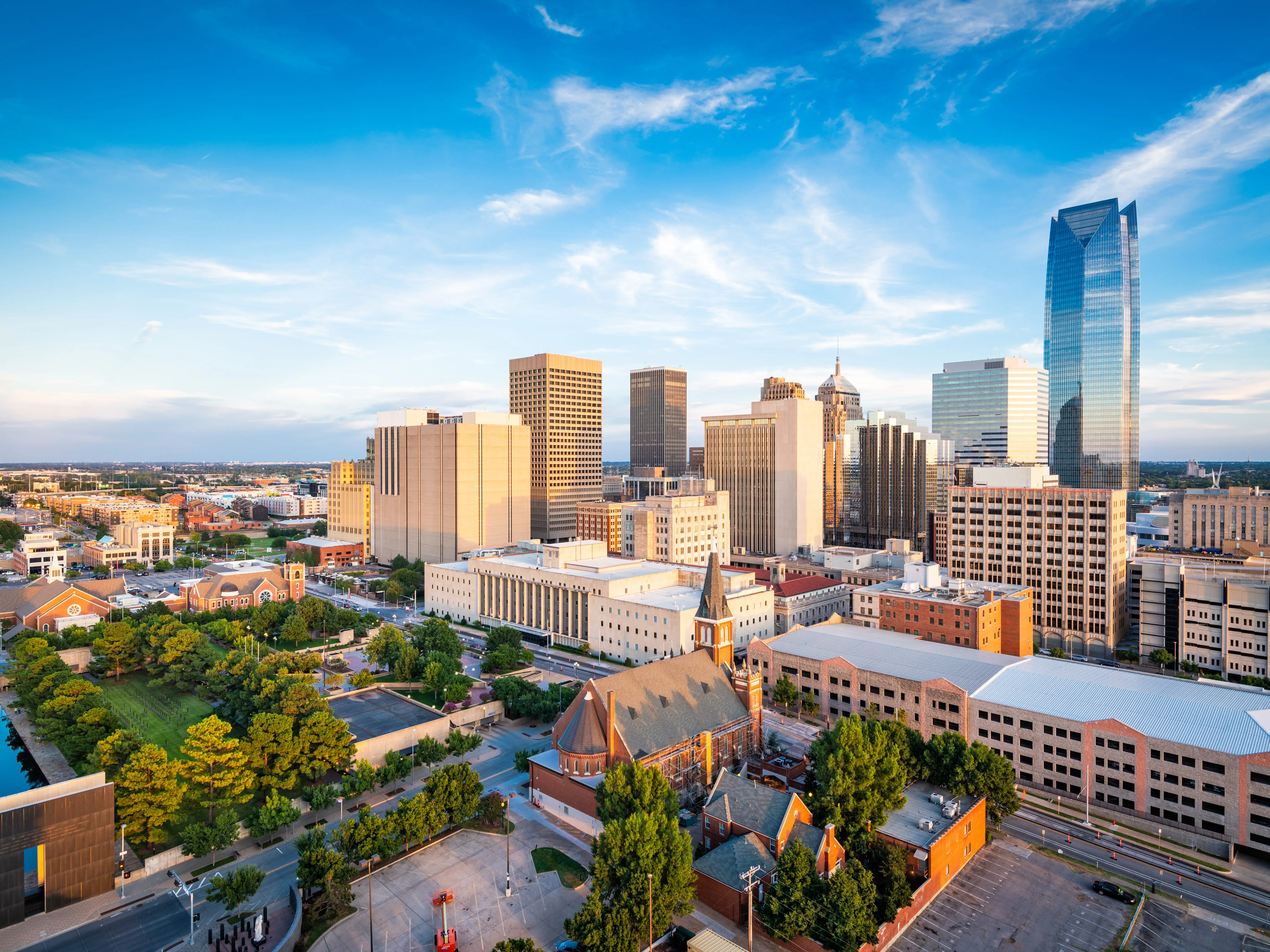 Skyline of Oklahoma City, Oklahoma.