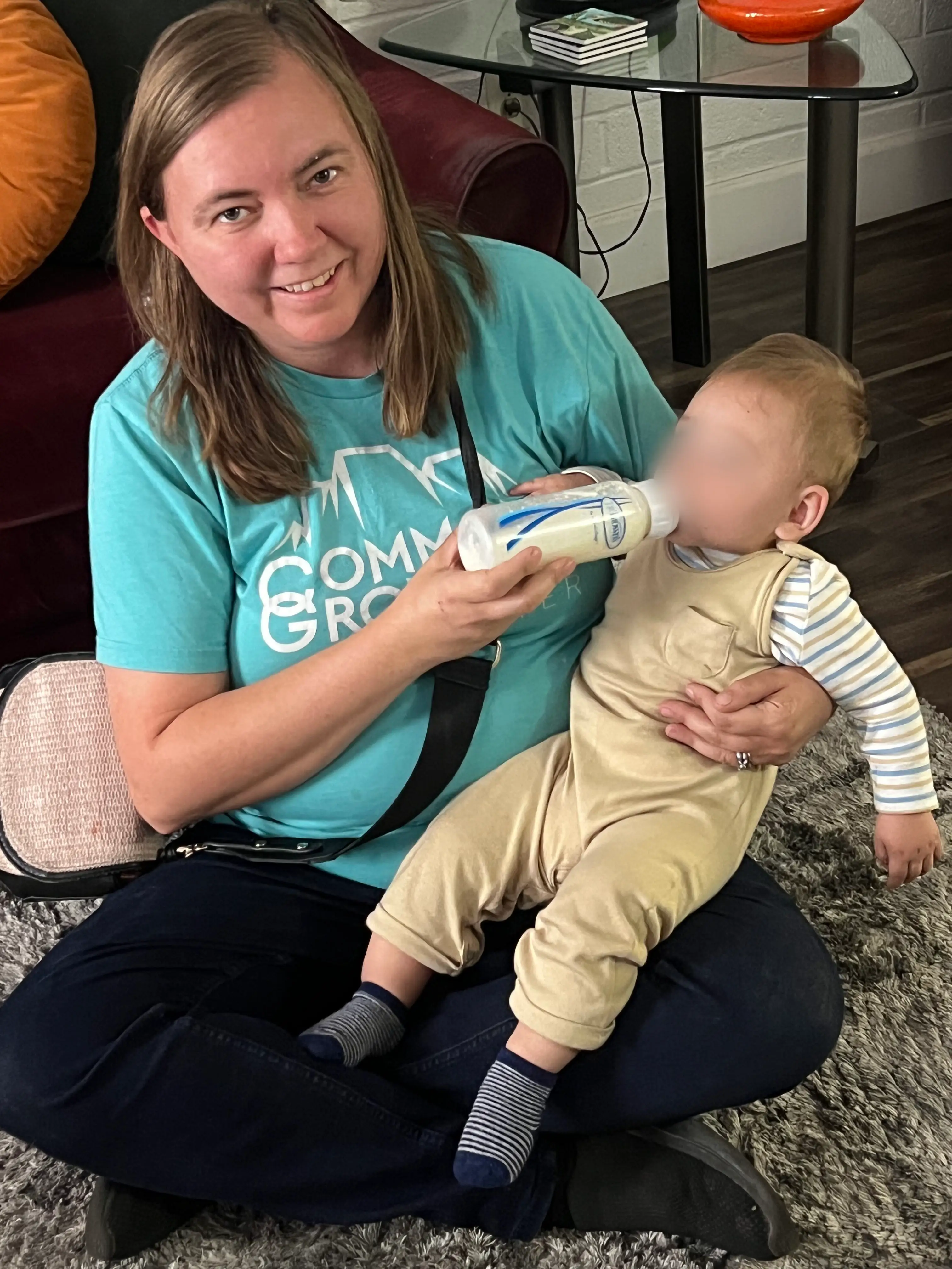 A recent photo of Briell Decker with her newborn.