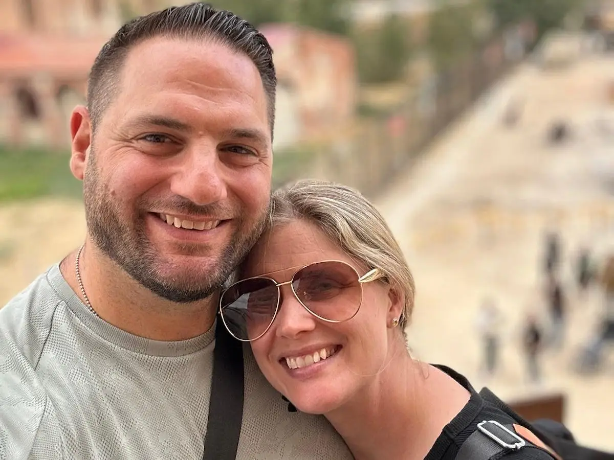 Rebecca Cretella and her husband in Spain