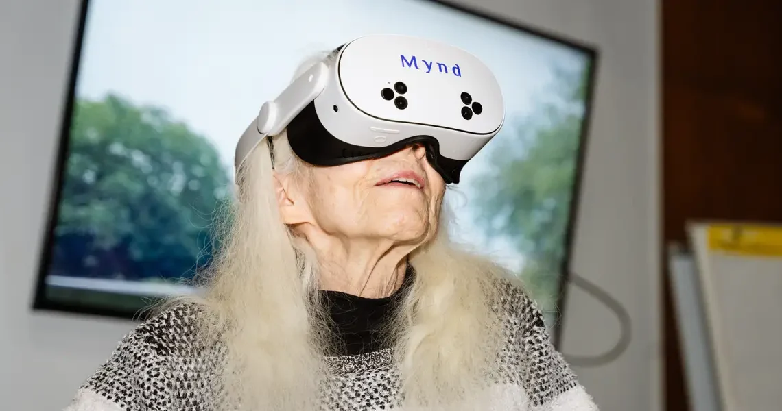 She fell in her 80s and lives in a nursing home. A VR headset is giving her hope.