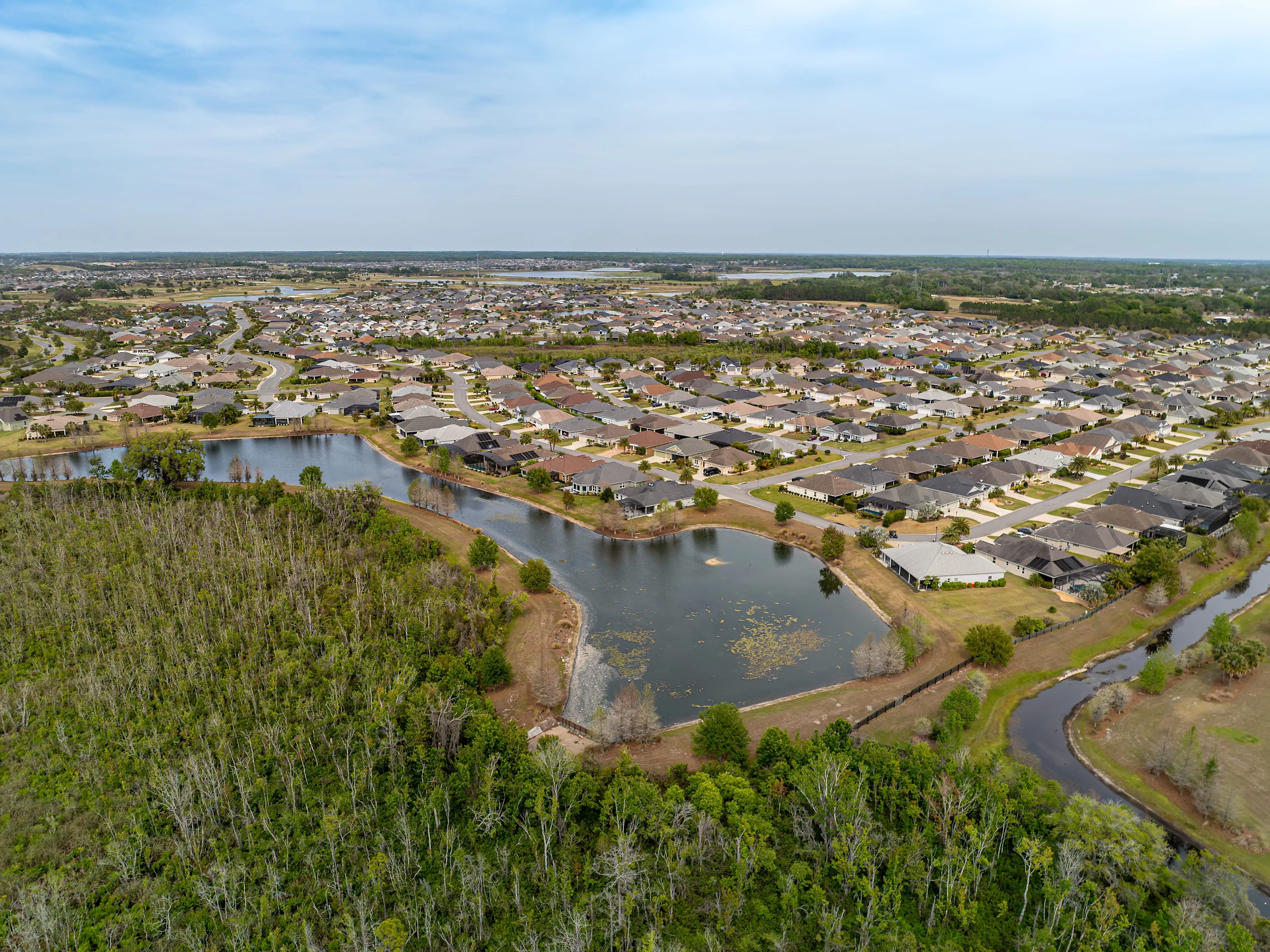 Aerial view of Ocala, Florida.