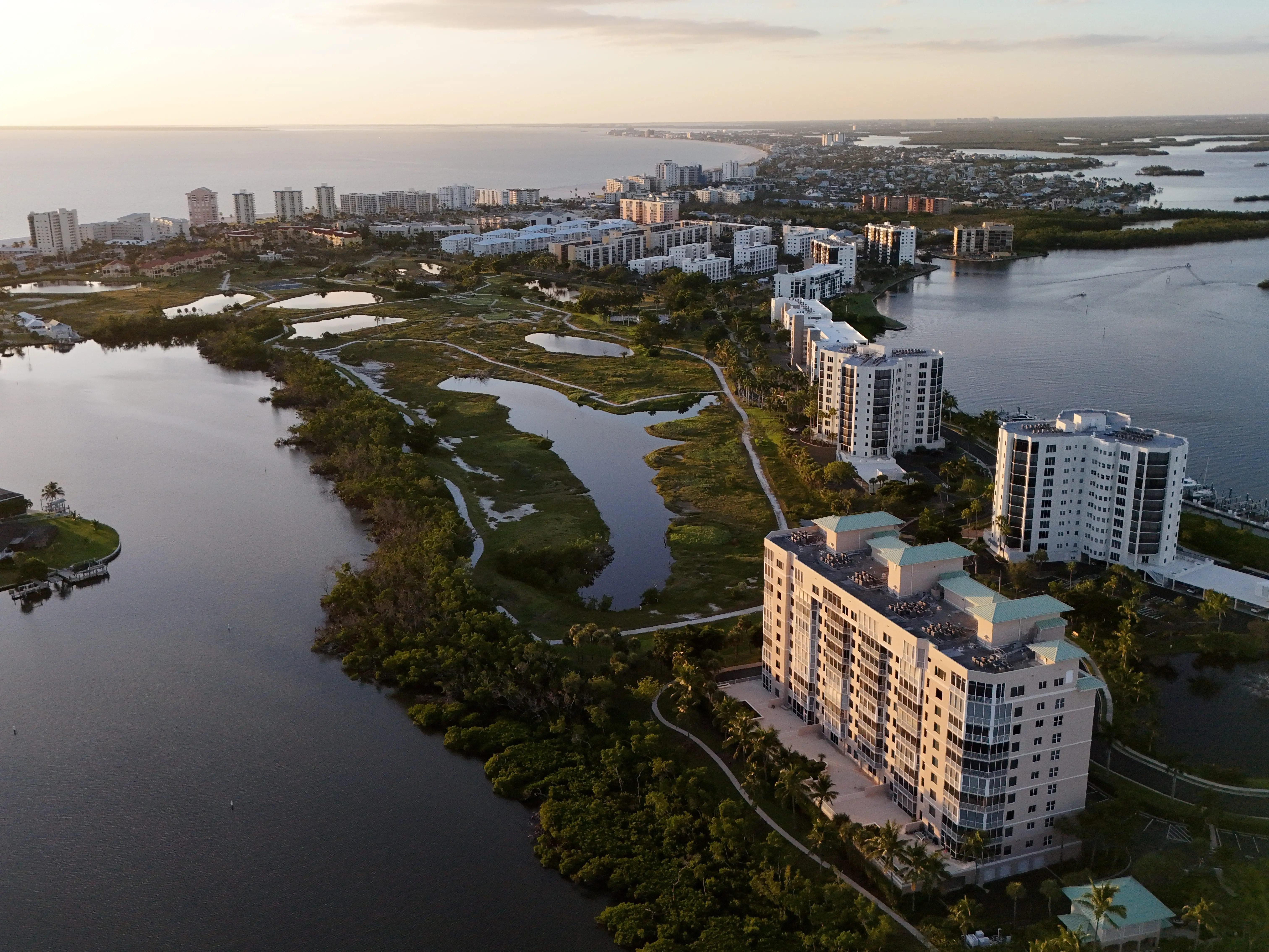Aerial view of Fort Myers, Florida.