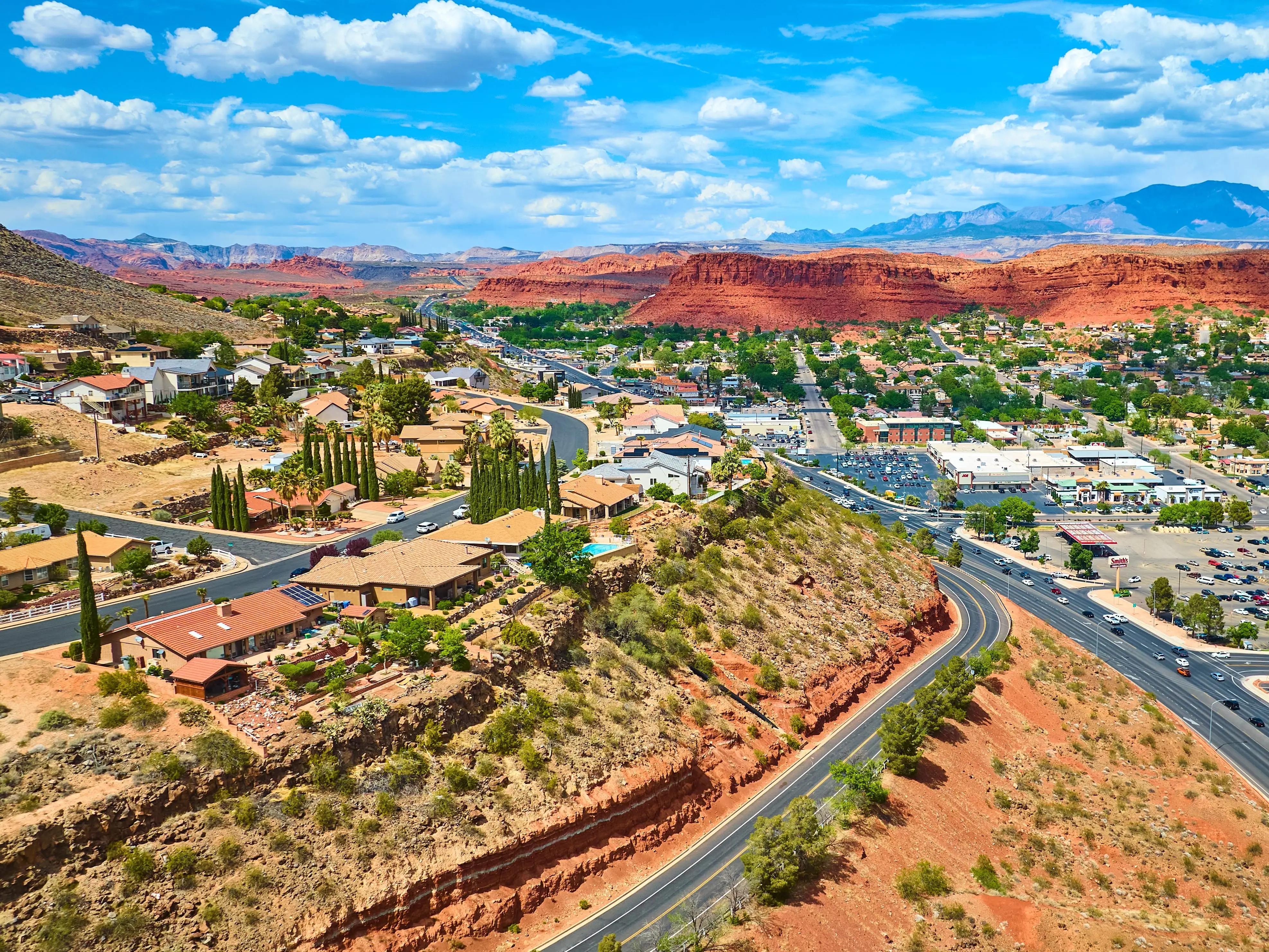 Aerial view of St. George, Utah.