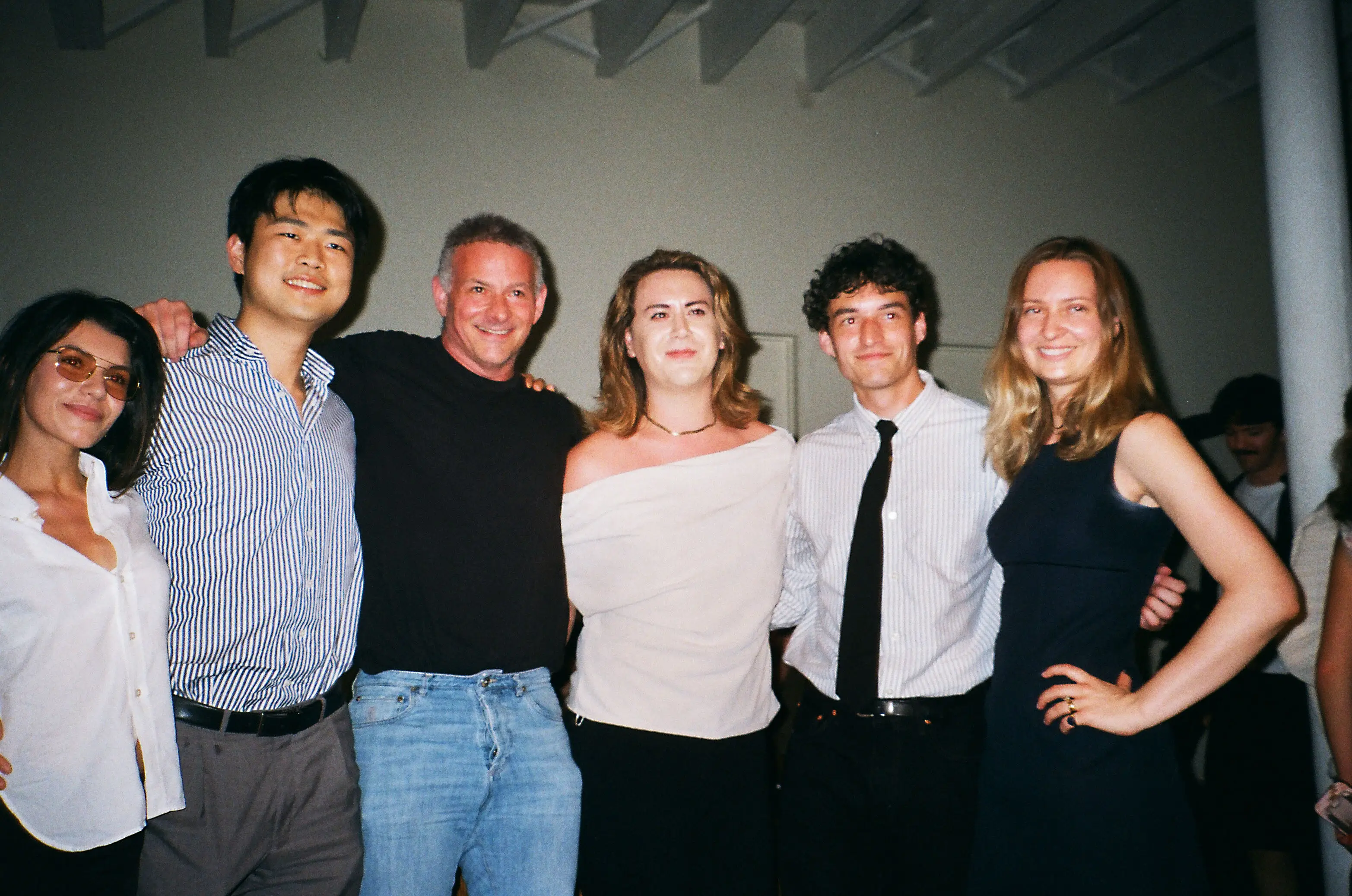 The speakers and hosts of the 2026 Tax Day Party. Left to right: Cami Fateh, Hansen Shi, David Einhorn, Brock Colyar, Diego Segura, and Corissa Steiner.