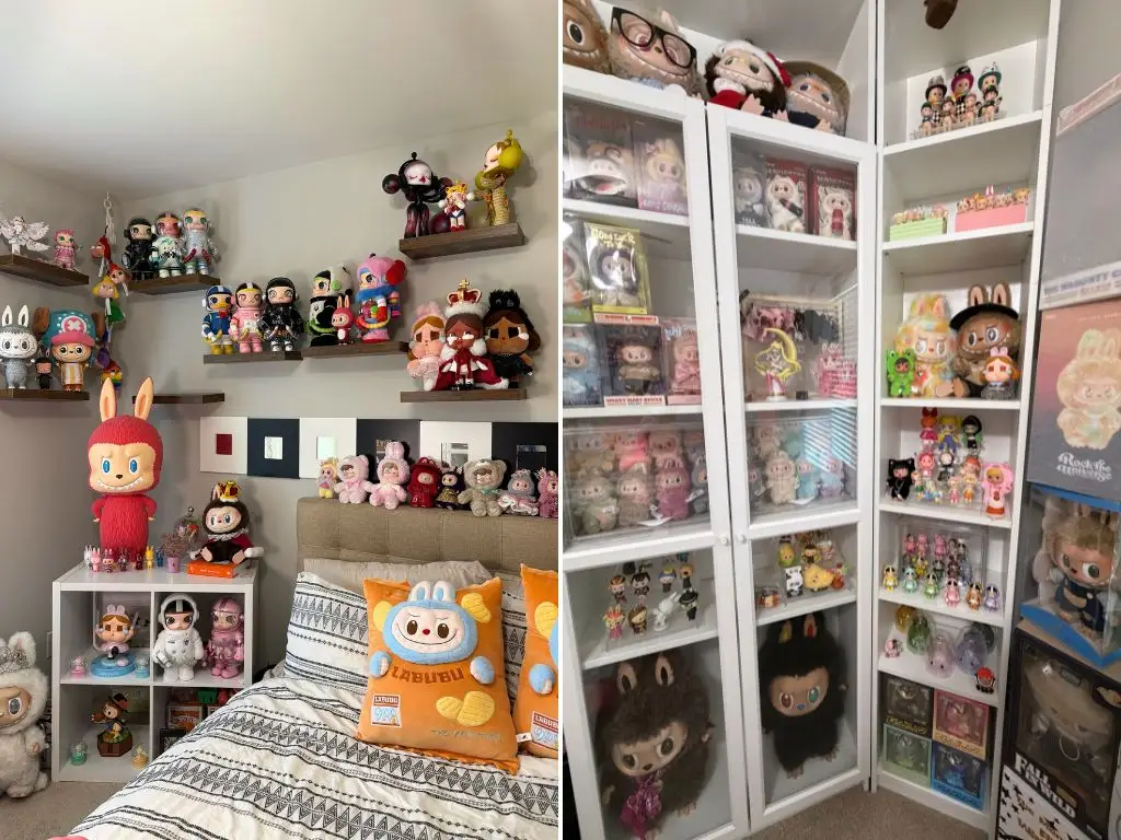 Ensito's substantial Labubu collection.