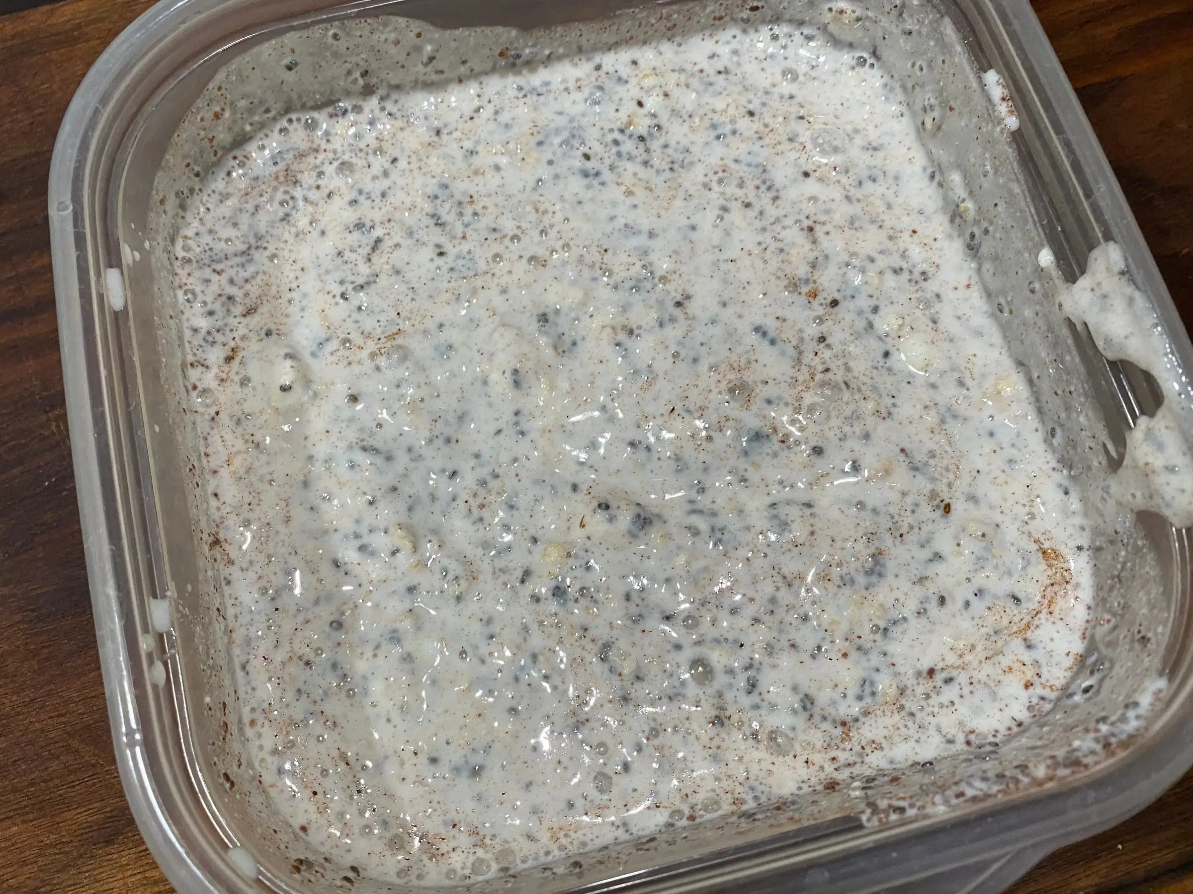 overnight oats in container