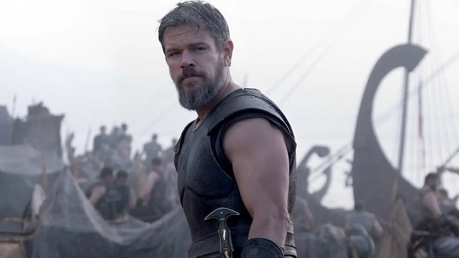 Matt Damon in Roman armor in The Odyssey