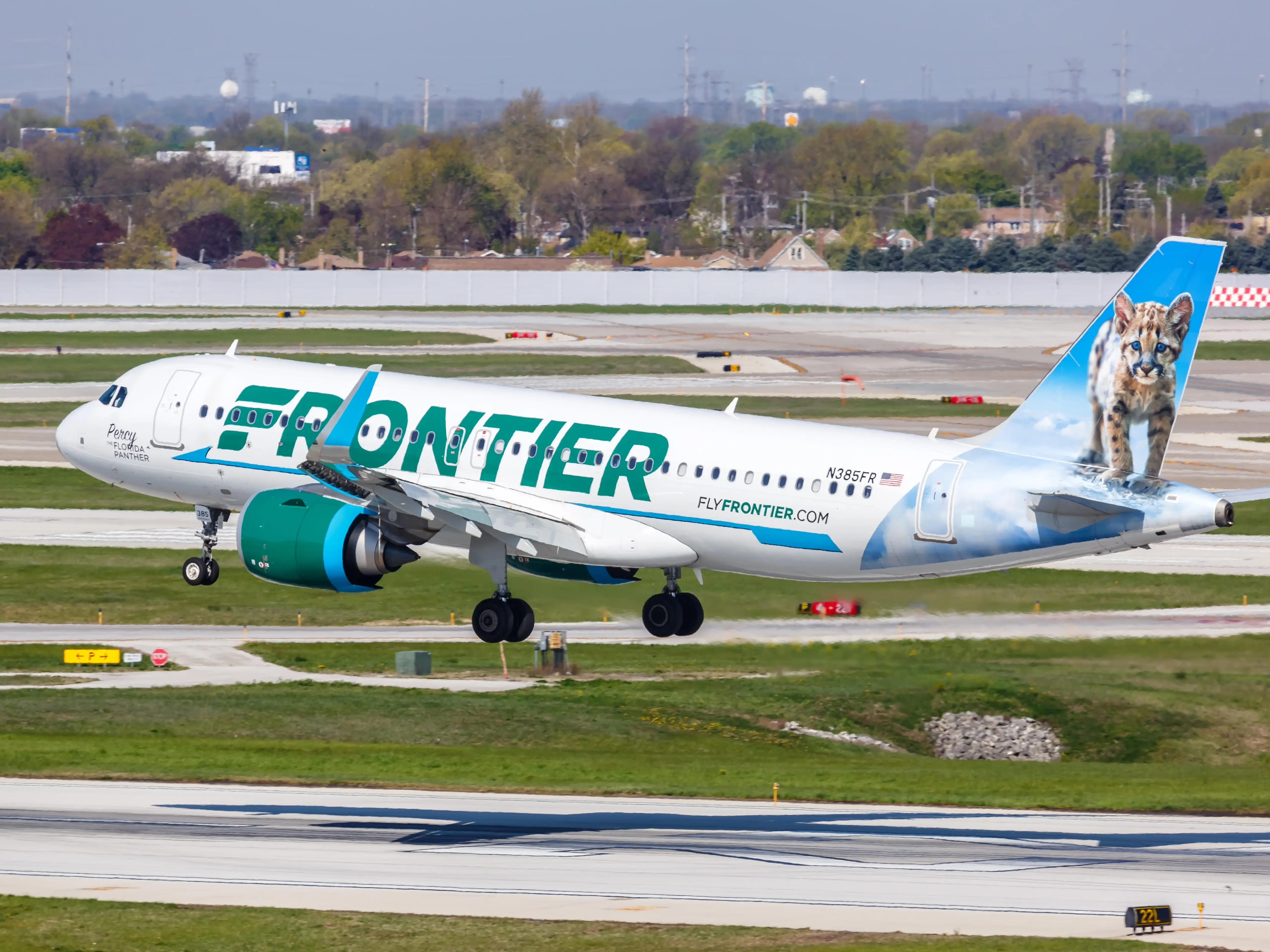 Chicago, United States - May 4, 2023: Frontier Airlines Airbus A320neo airplane at Chicago Midway Airport (MDW) in the United States.