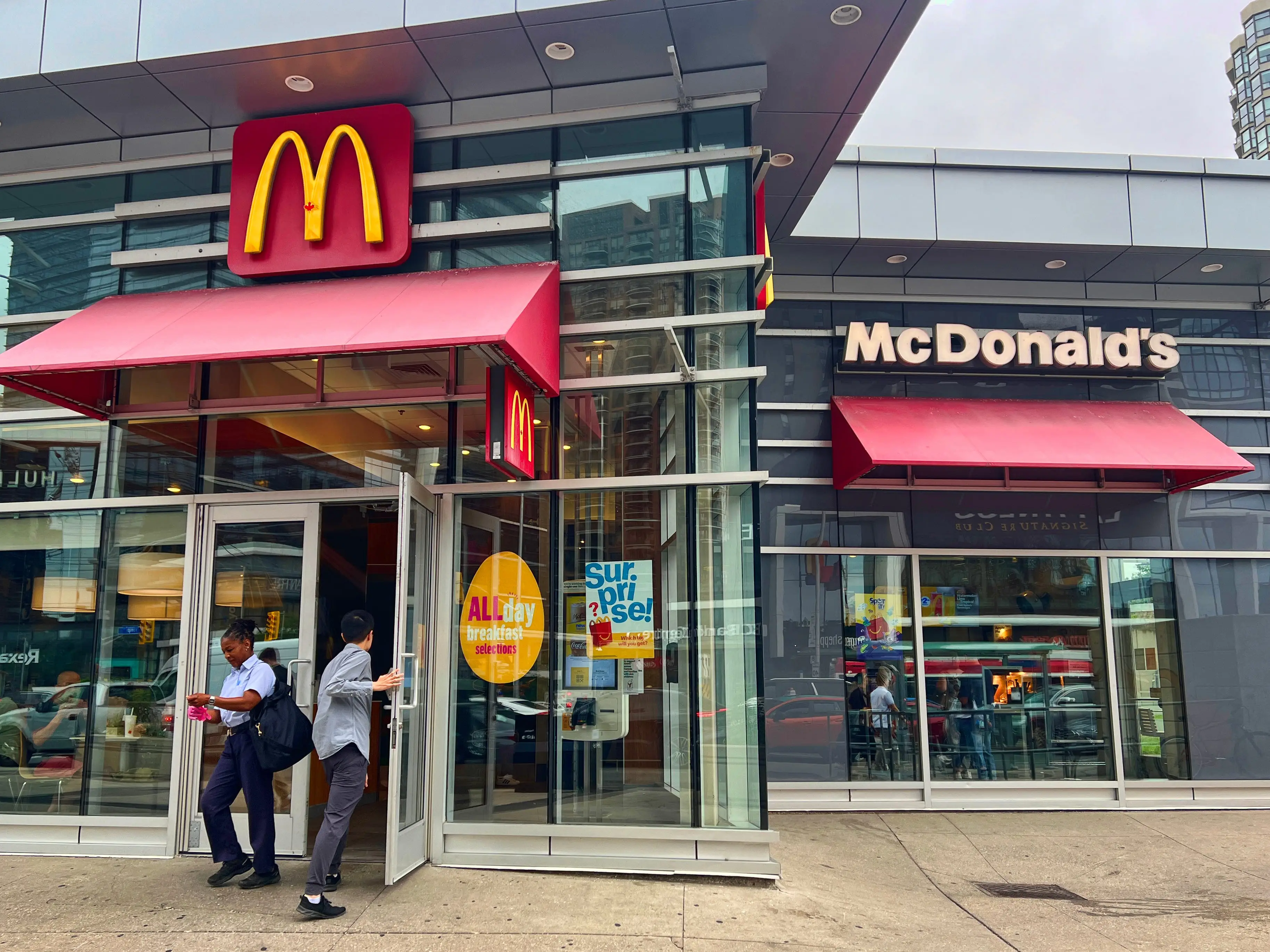 A McDonald's restaurant is in Toronto, Ontario, Canada, on July 8, 2025.