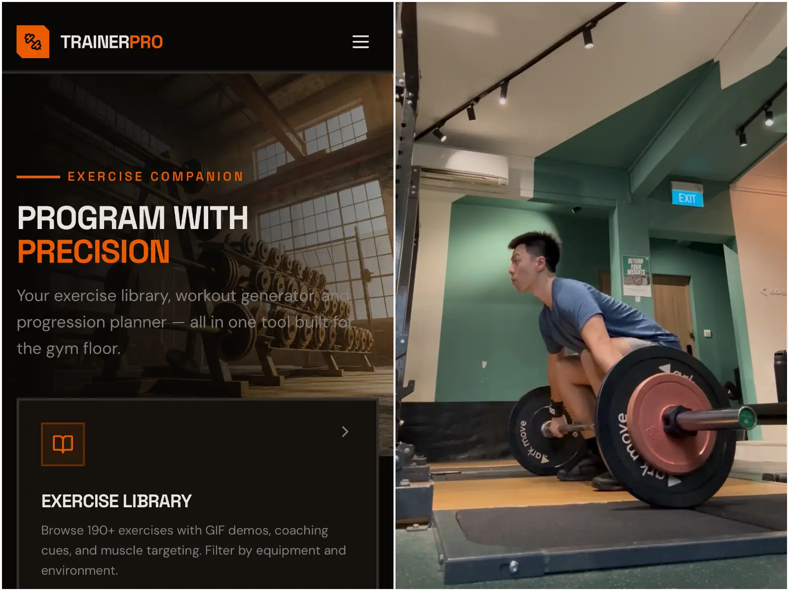 Vibe coded app and Chong Ming exercising