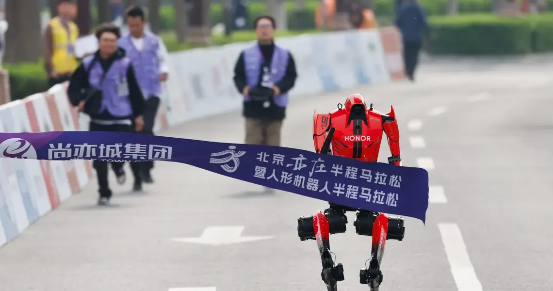China’s robot half-marathon broke an important record — and made for plenty of laughs