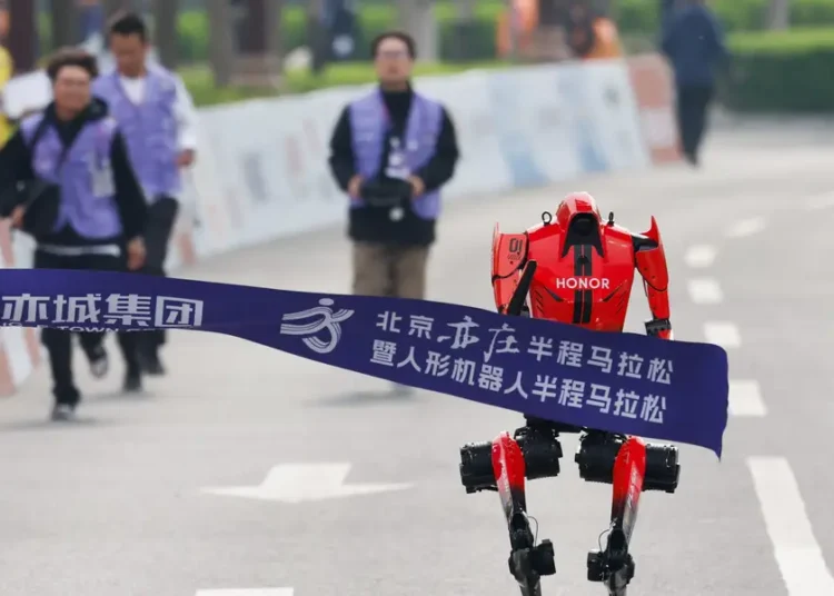 China’s robot half-marathon broke an important record — and made for plenty of laughs