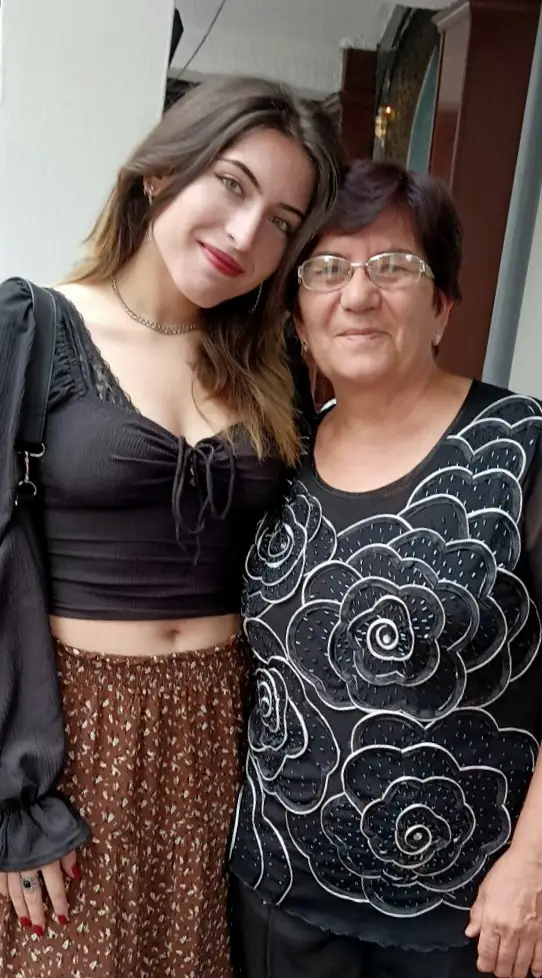 Teadora Stefanovska and her grandmother