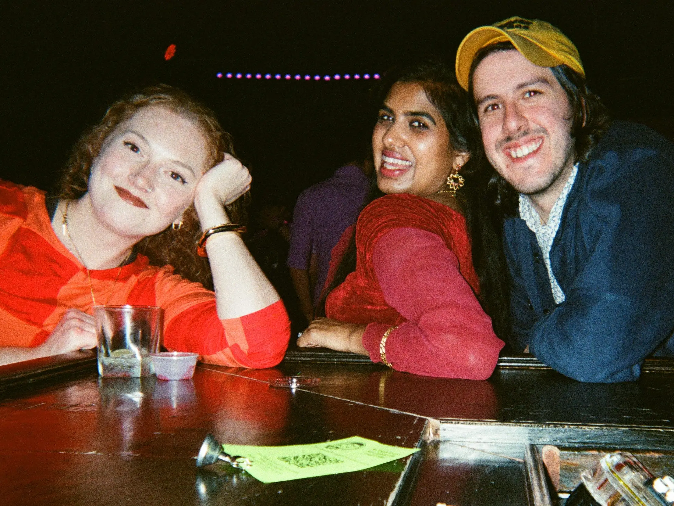 Maneesha Panja with her friend and husband.