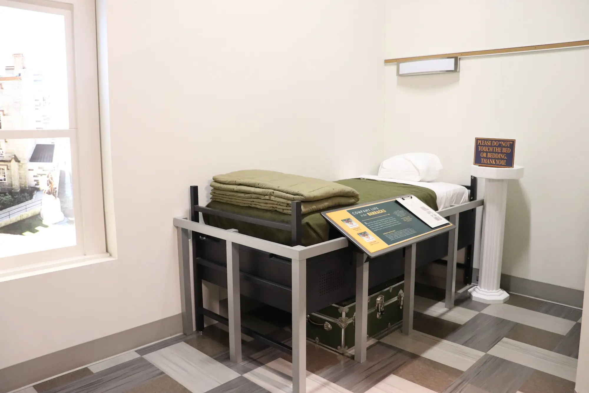 A model of a West Point barrack.