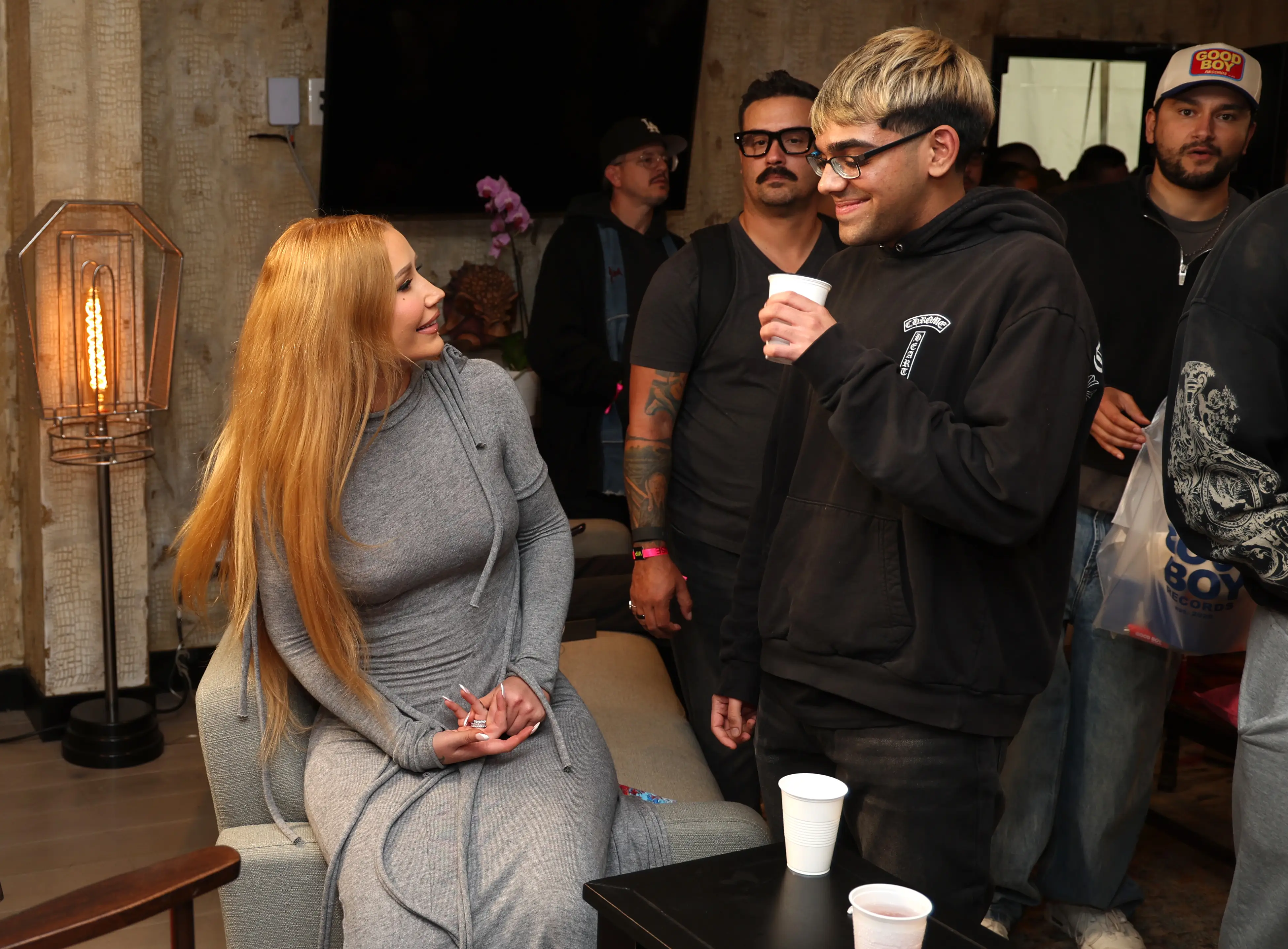 NORTH HOLLYWOOD, CALIFORNIA - OCTOBER 14: Iggy Azalea and N3on attend N3on And Hit Boy Presents: THE CAMP - Day 2 at Fab Factory on October 14, 2025 in North Hollywood, California. (Photo by Jerritt Clark/Getty Images for MemeHouse Productions