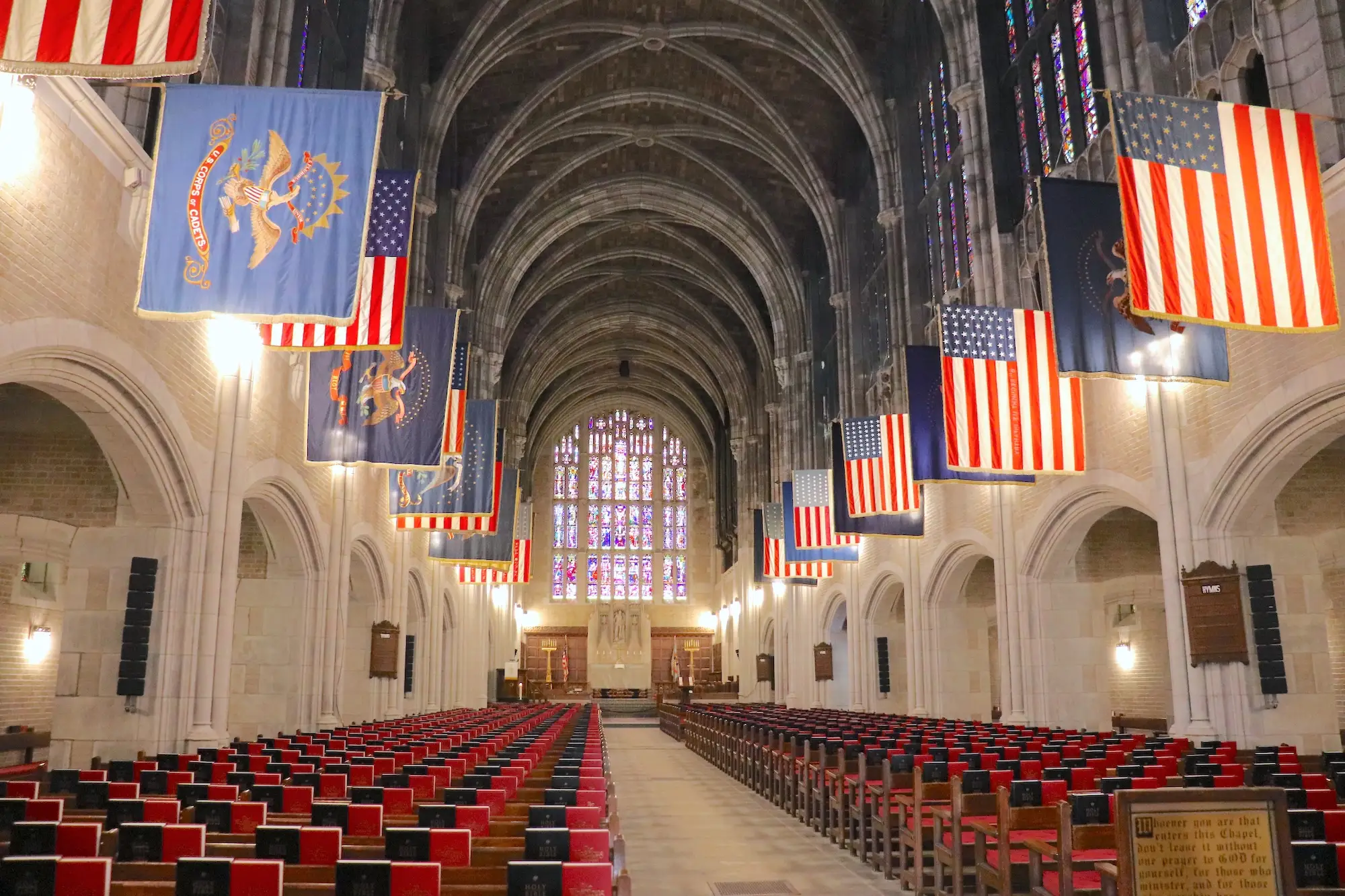 Inside the Cadet Chapel.