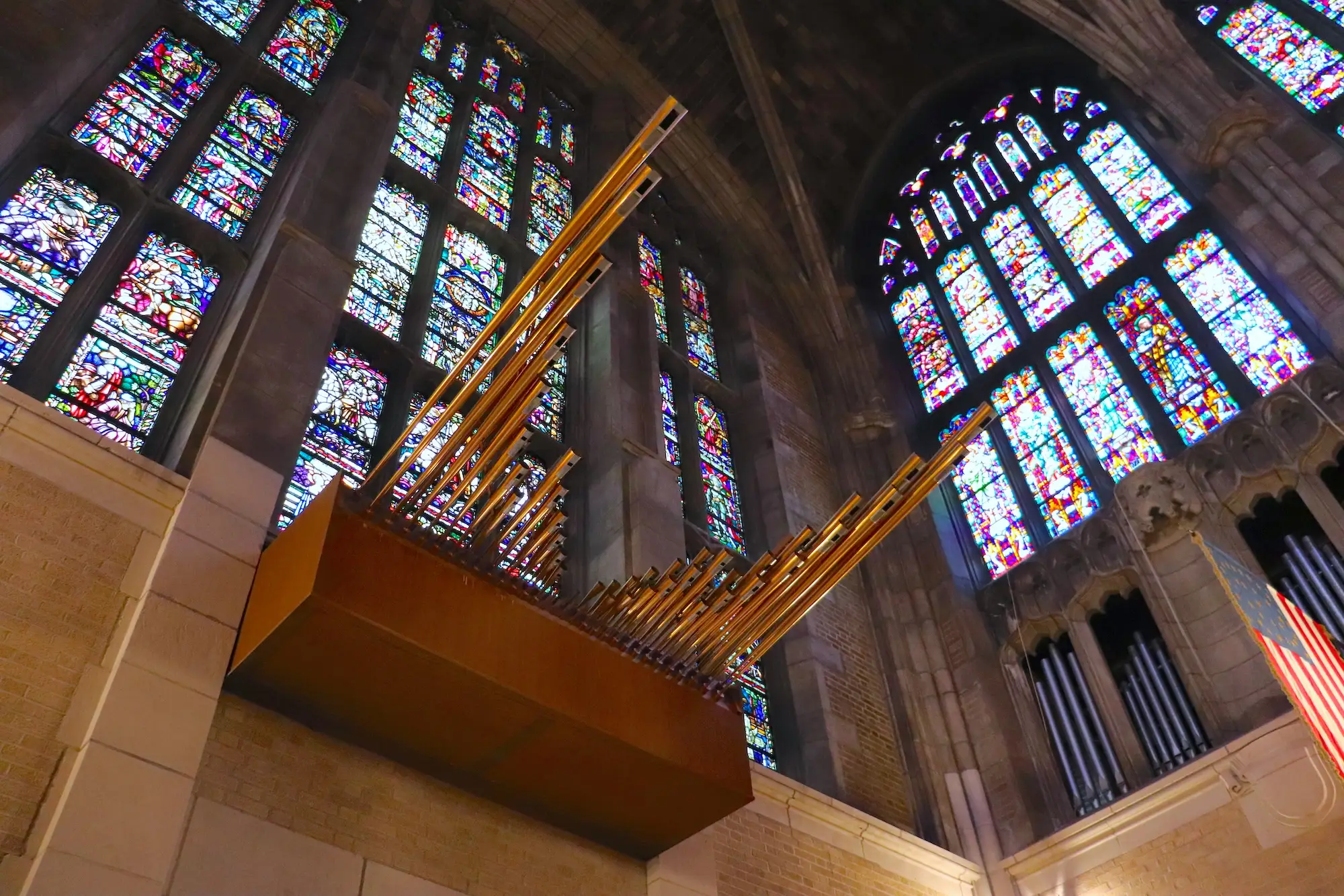 Organ pipes at the Cadet Chapel.