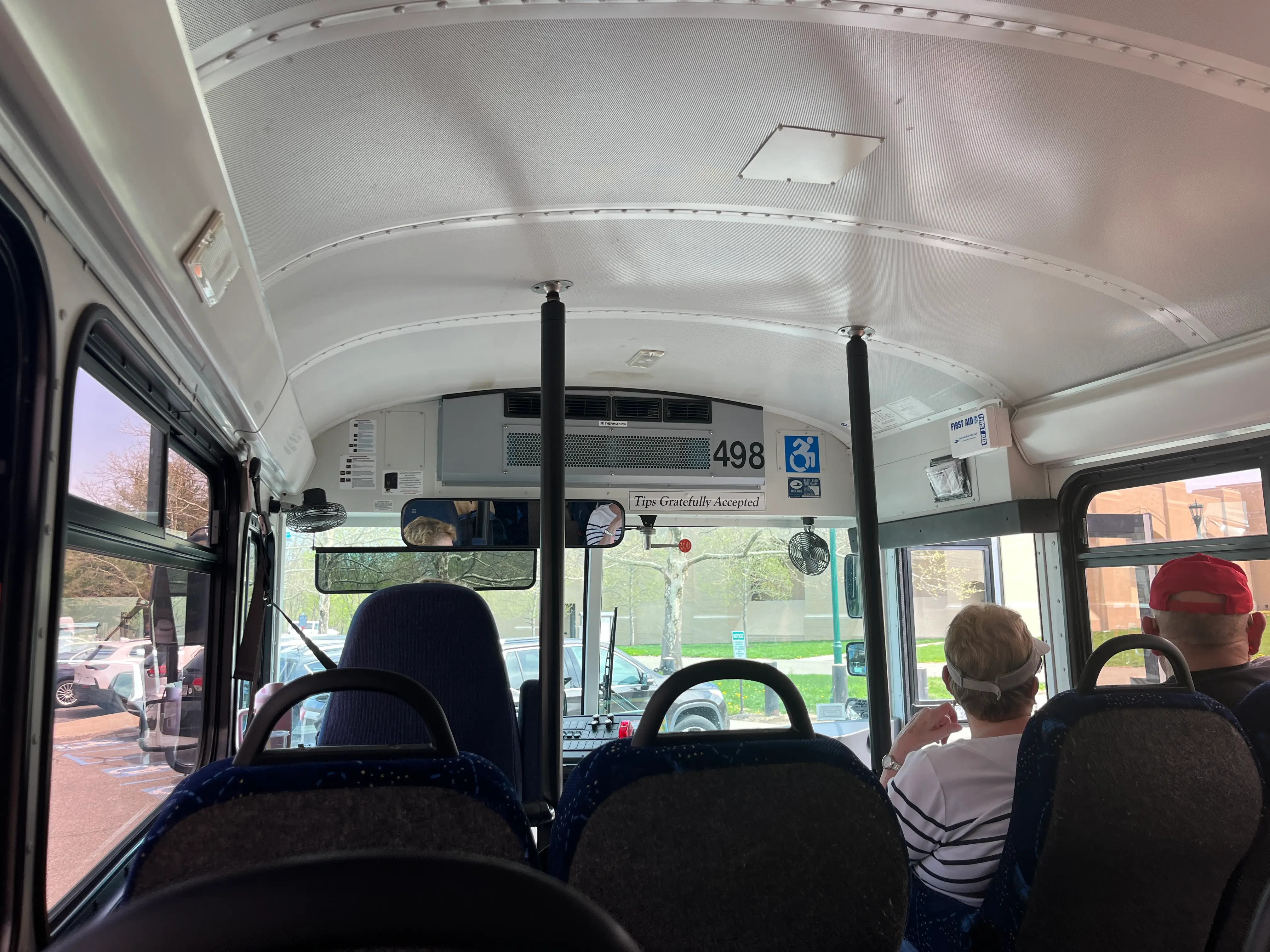 On the West Point tour bus.