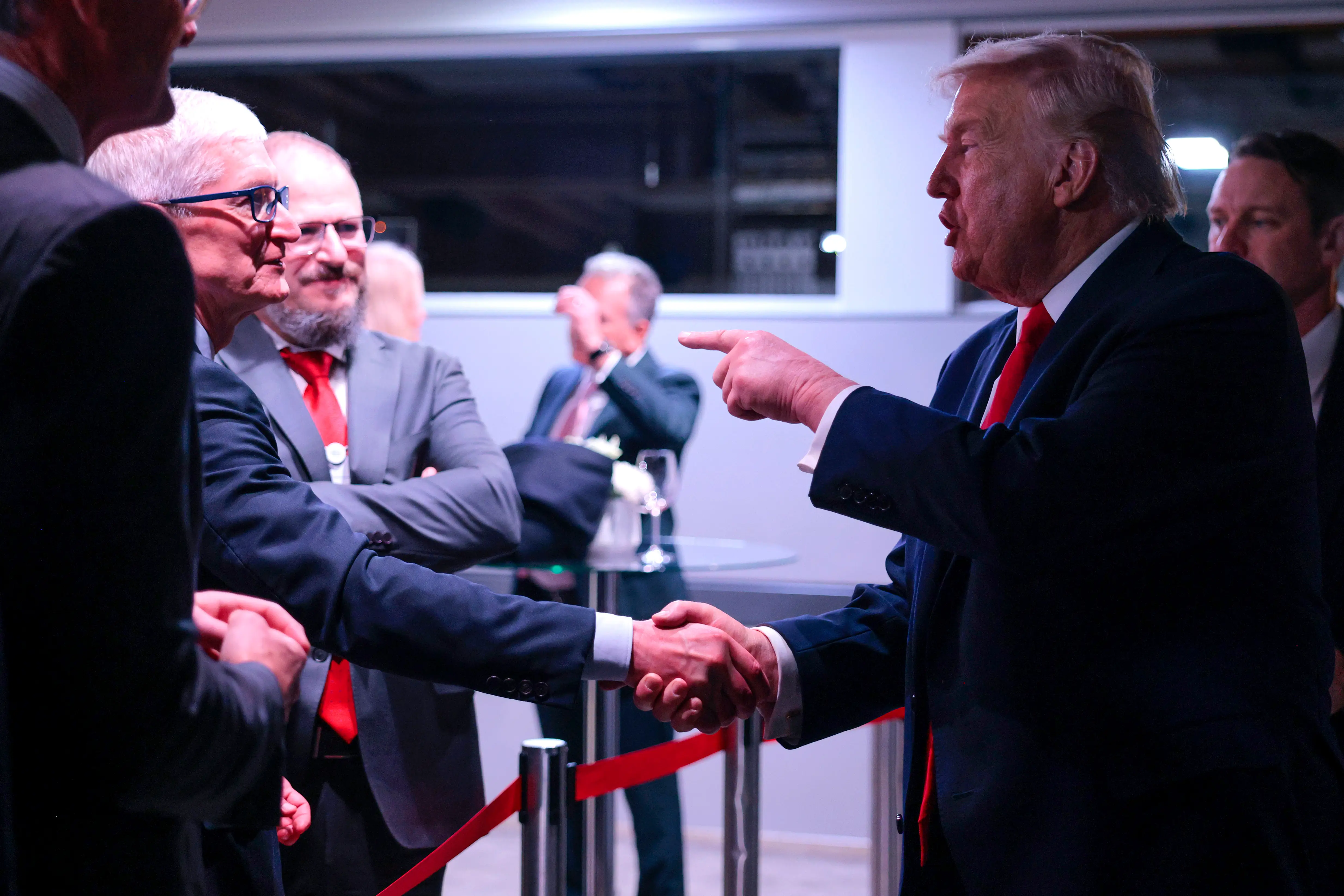President Trump and Apple CEO Tim Cook at the World Economic Forum (WEF) Annual Meeting in January 2026 in Davos, Switzerland