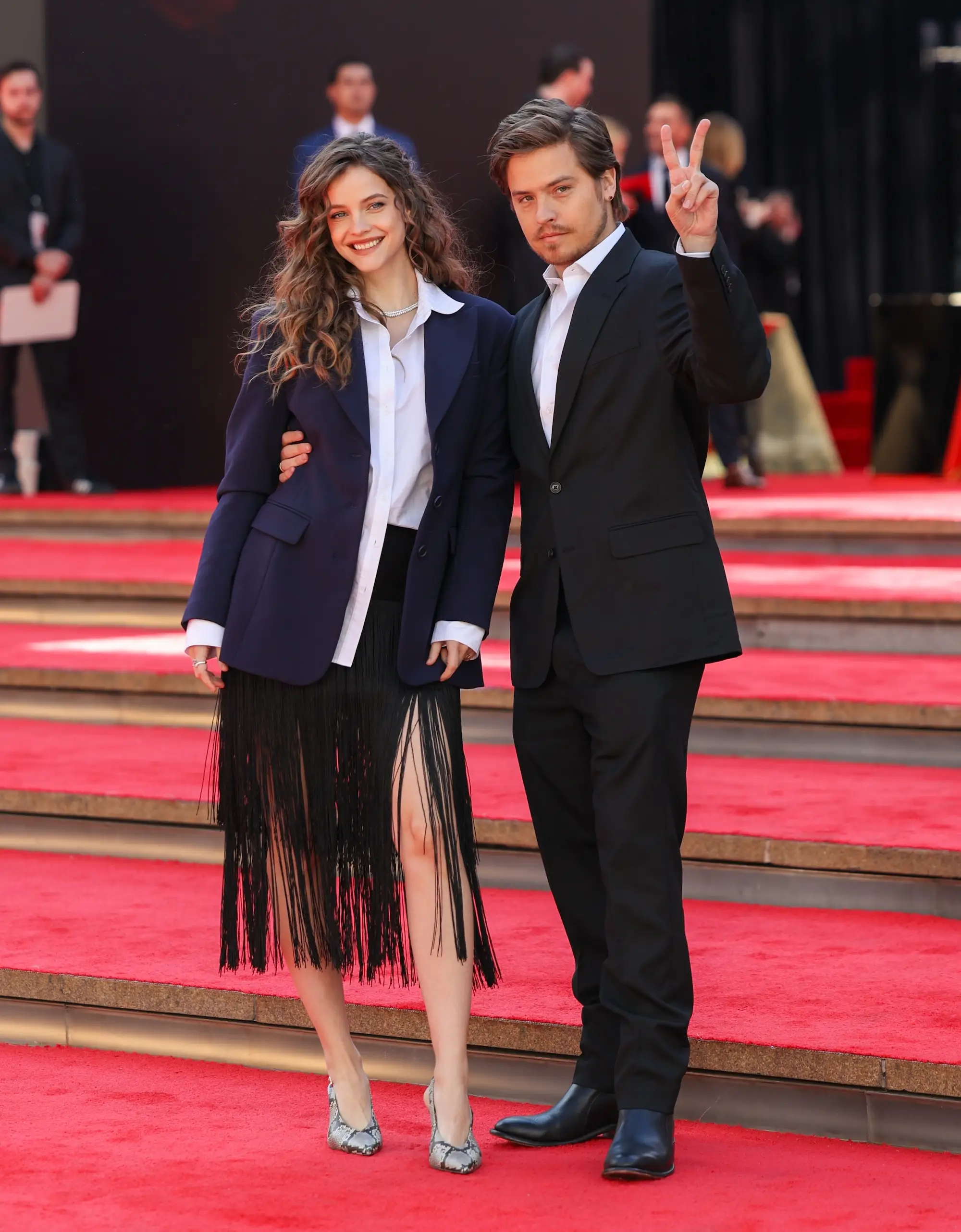 Barbara Sprouse and Dylan Sprouse attend 