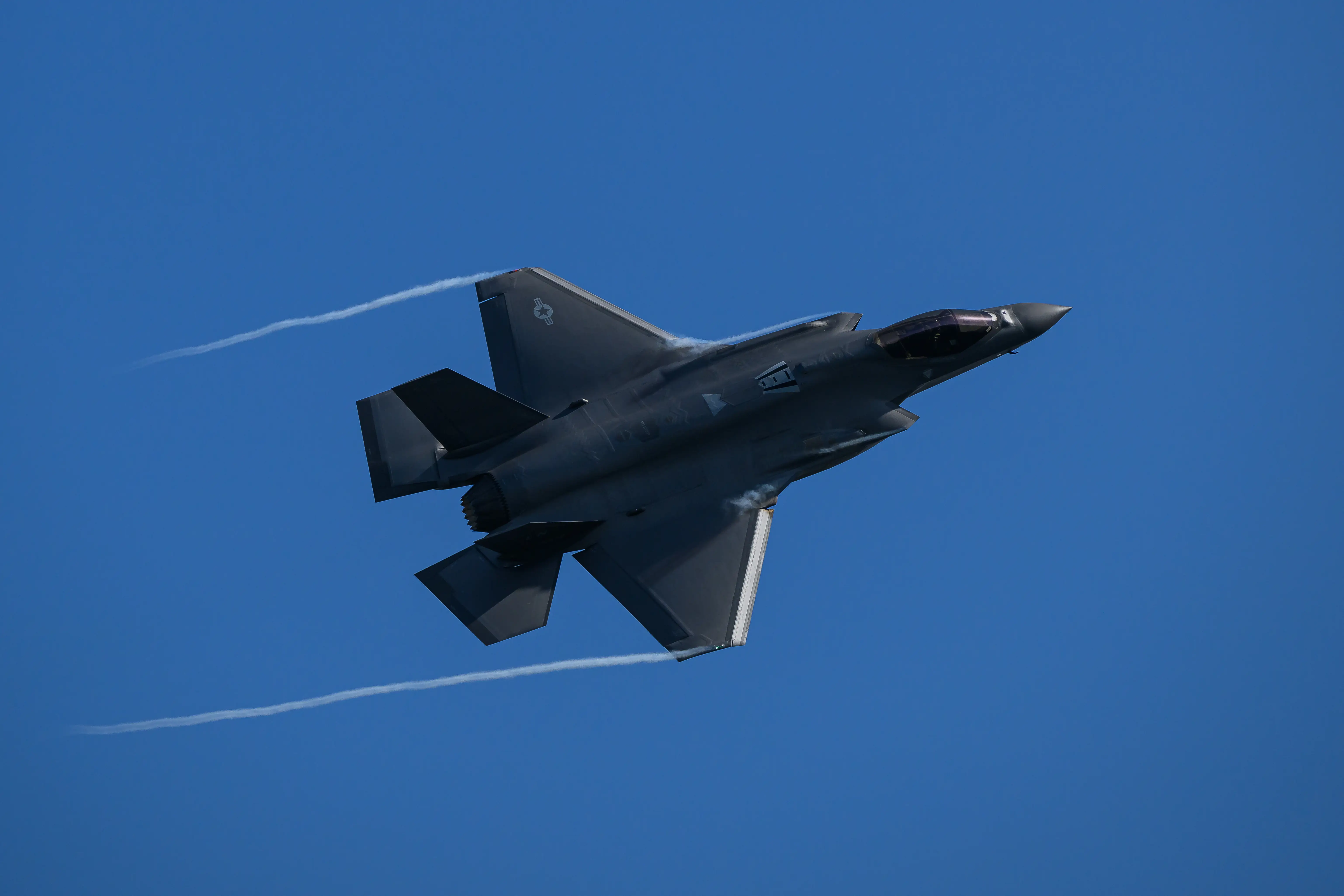 F-35 flying in the air