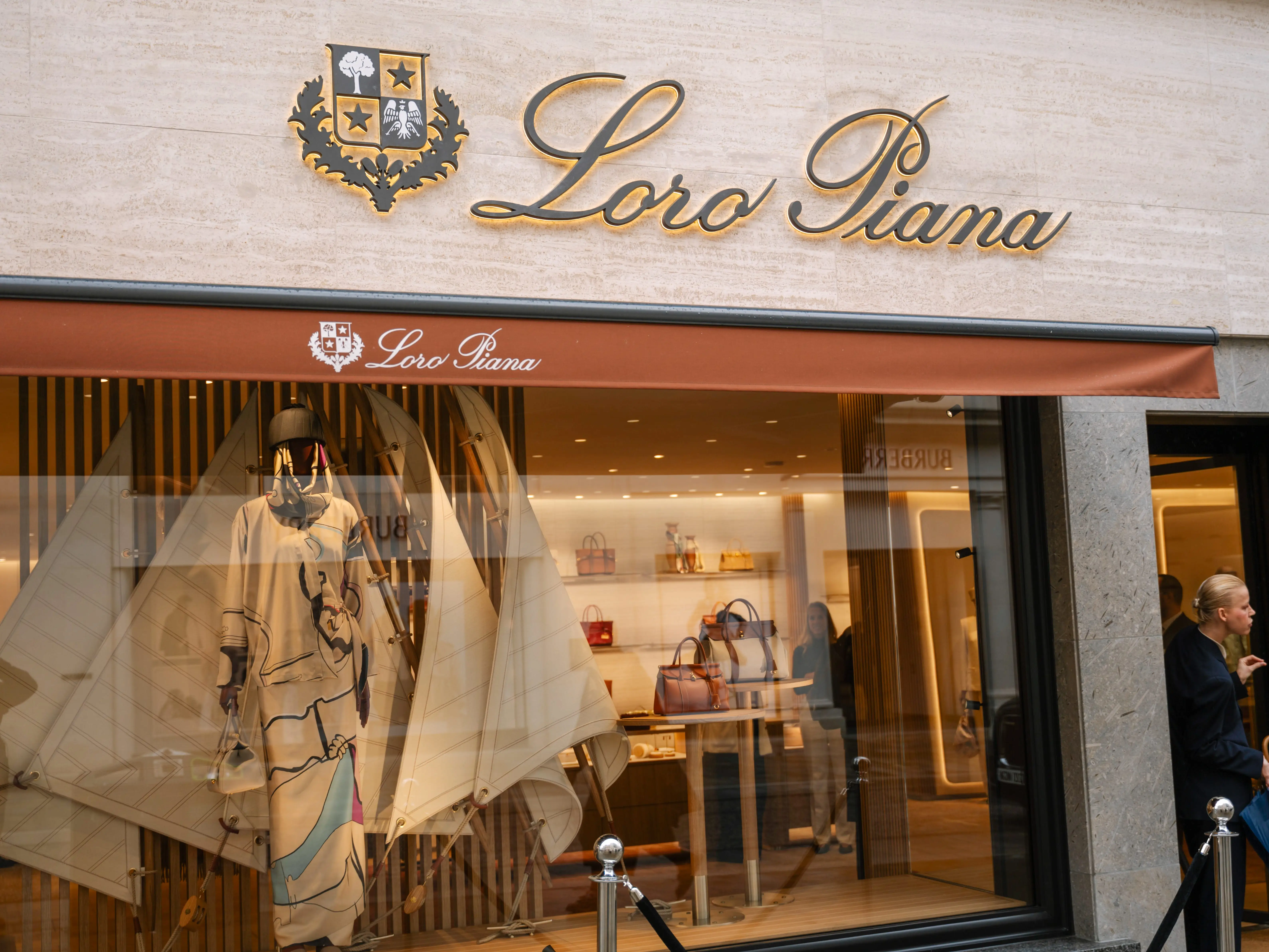 The exterior of a Loro Piana store in London.