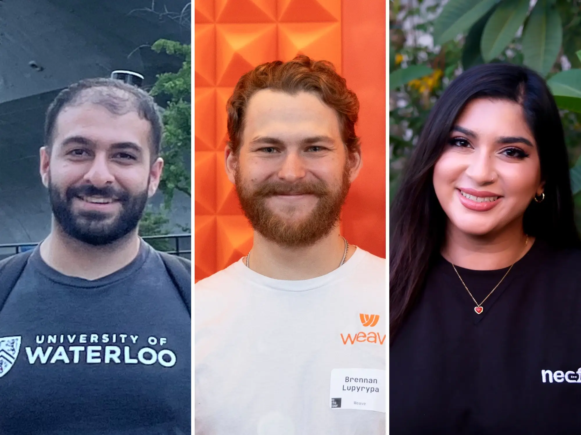 Hassan Ismail, Brennan Lupyrypa, and Kavitta Ghai are pictured.