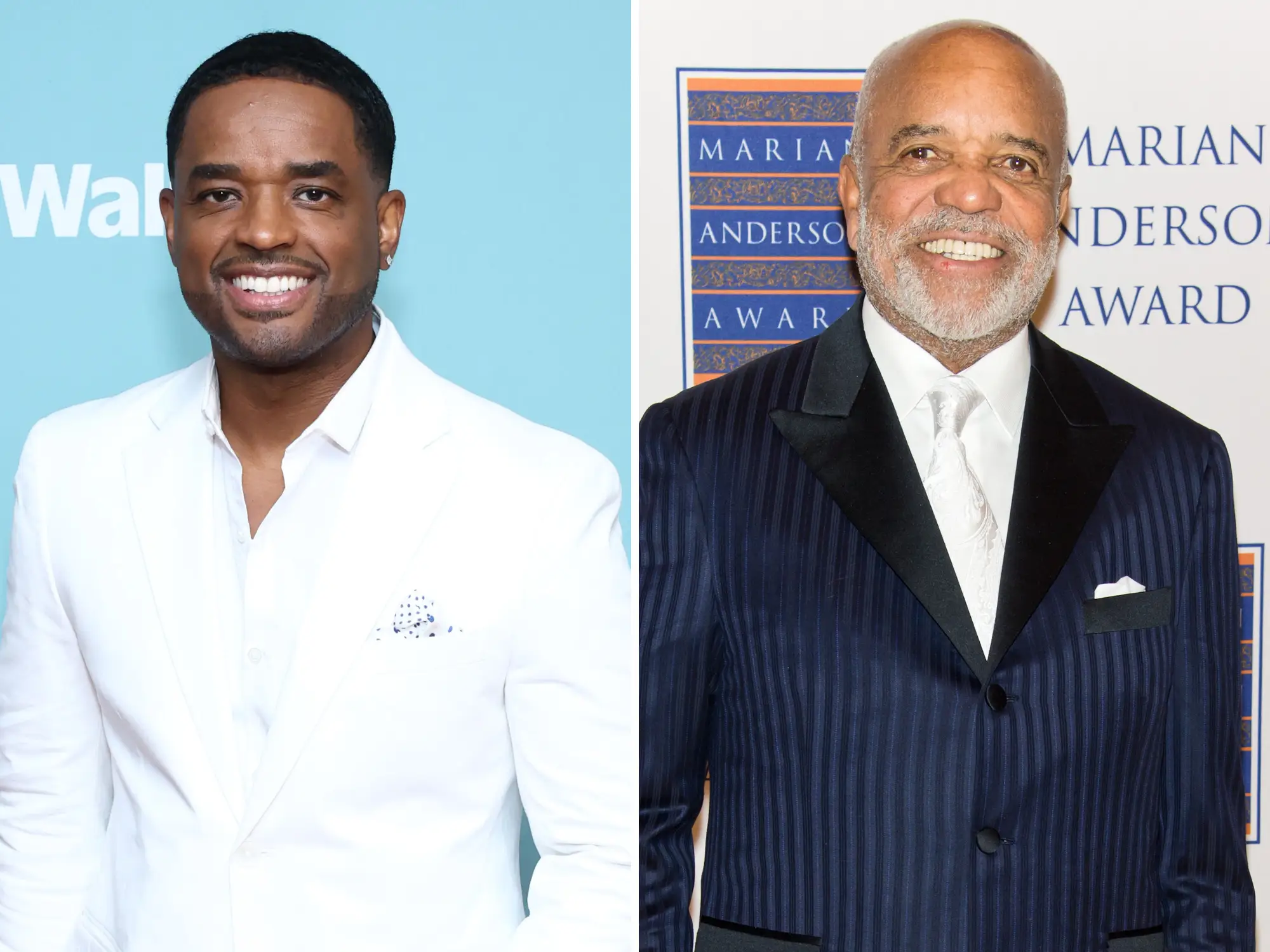 Larenz Tate and Berry Gordy side by side