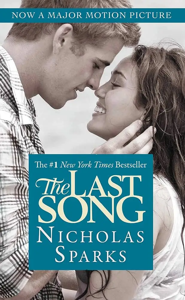 Liam Hemsworth and Miley Cyrus on the book cover for 