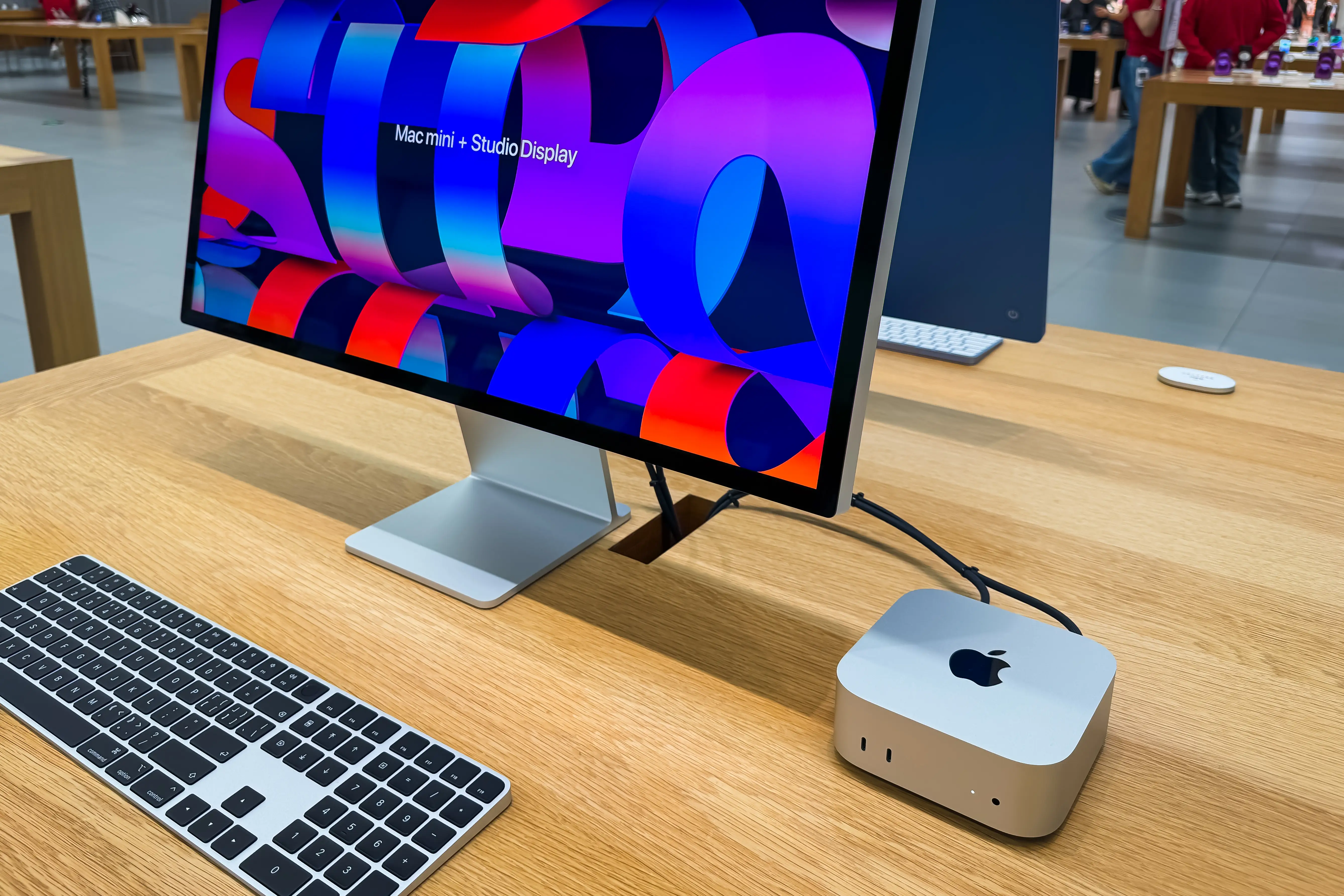 Studio display with a mac mini