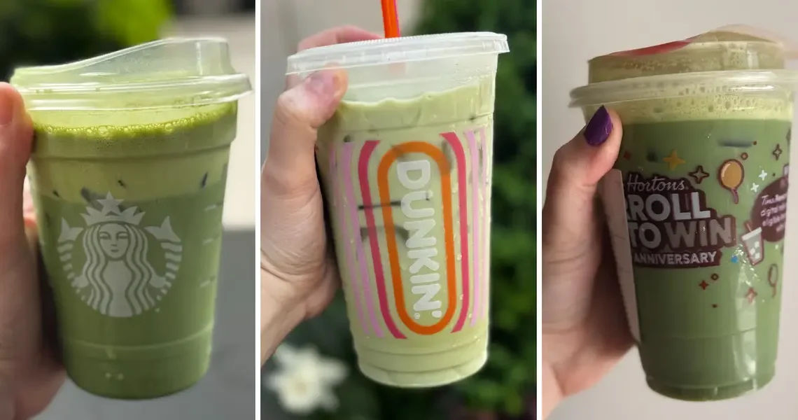 I tried matcha lattes from Starbucks, Dunkin’, and Tim Hortons. One was bitter, one was too milky, and one was just right.
